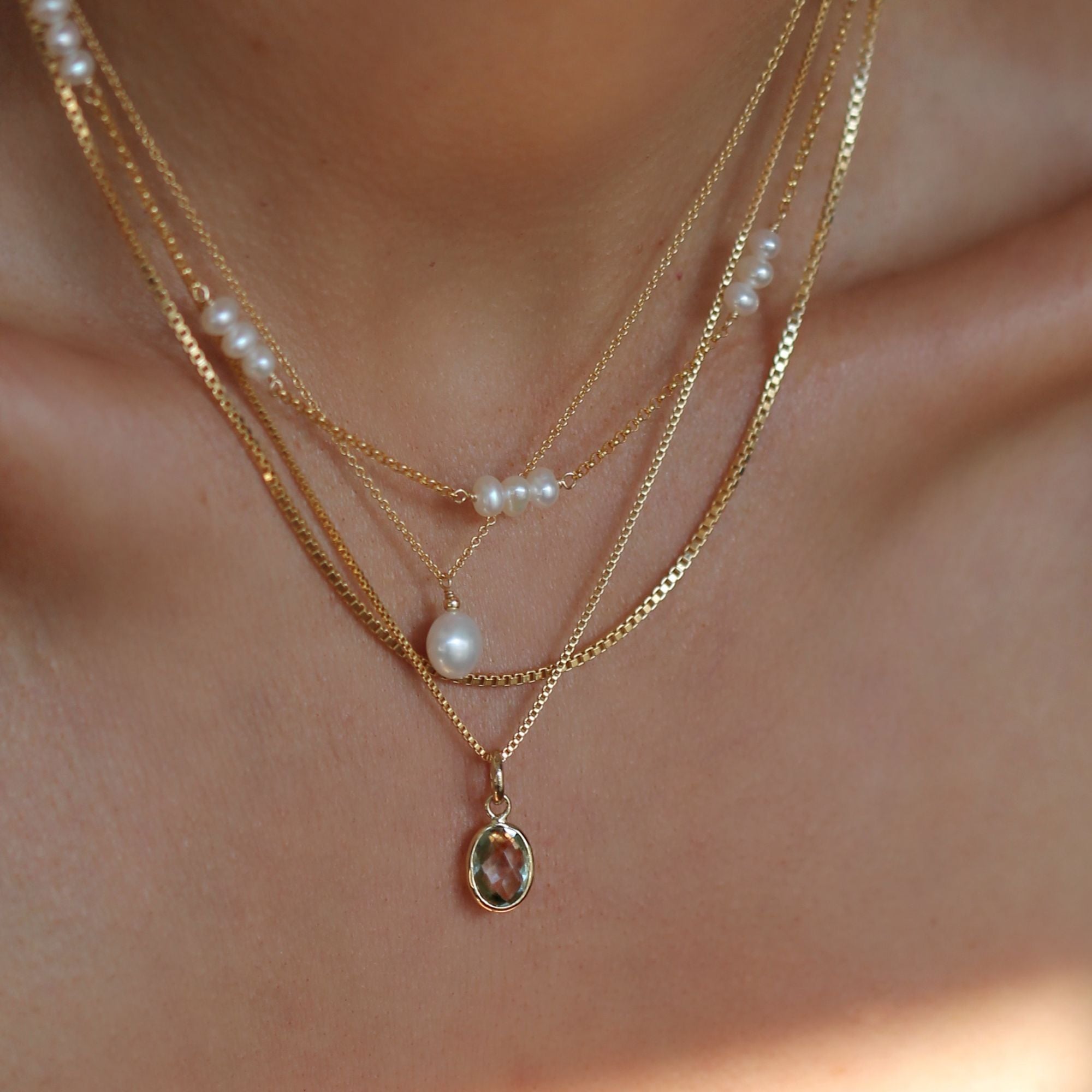 Evelyn Necklace - Green Amethyst