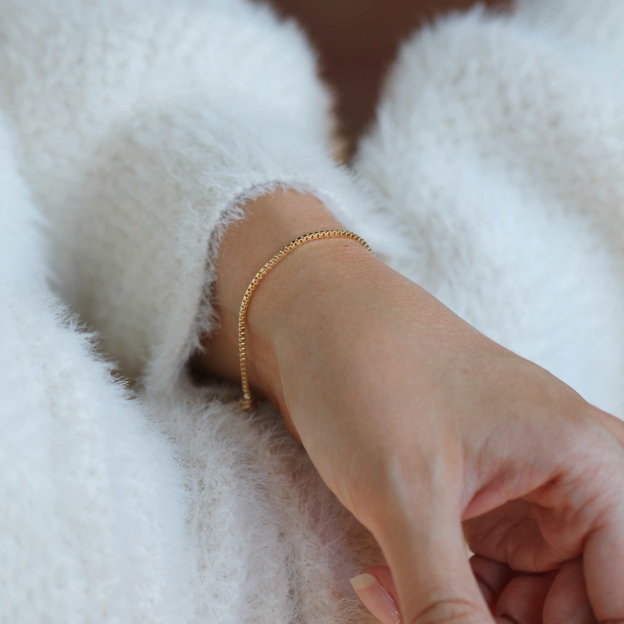 Box Chain Bracelet- Gold