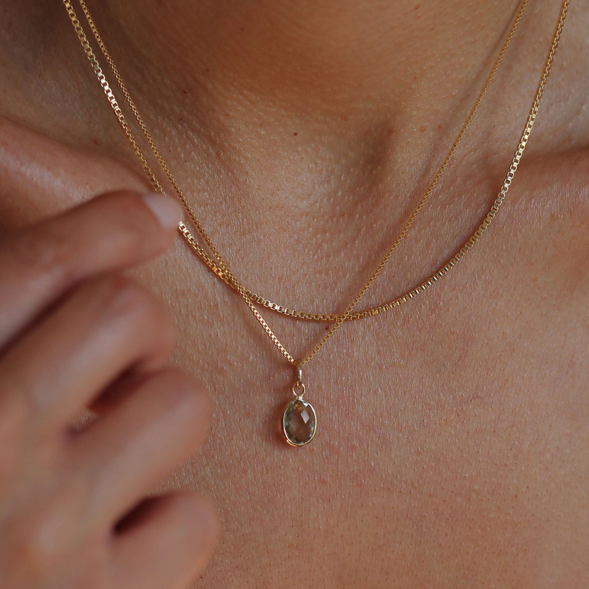 Evelyn Necklace - Green Amethyst