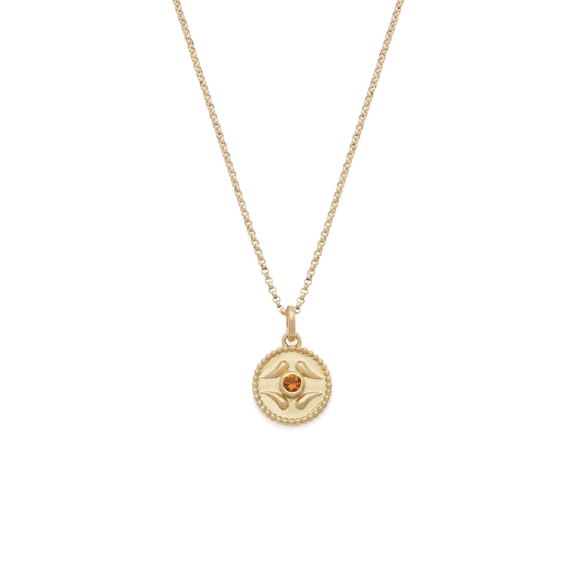 Guardian Necklace - Citrine C.Z.