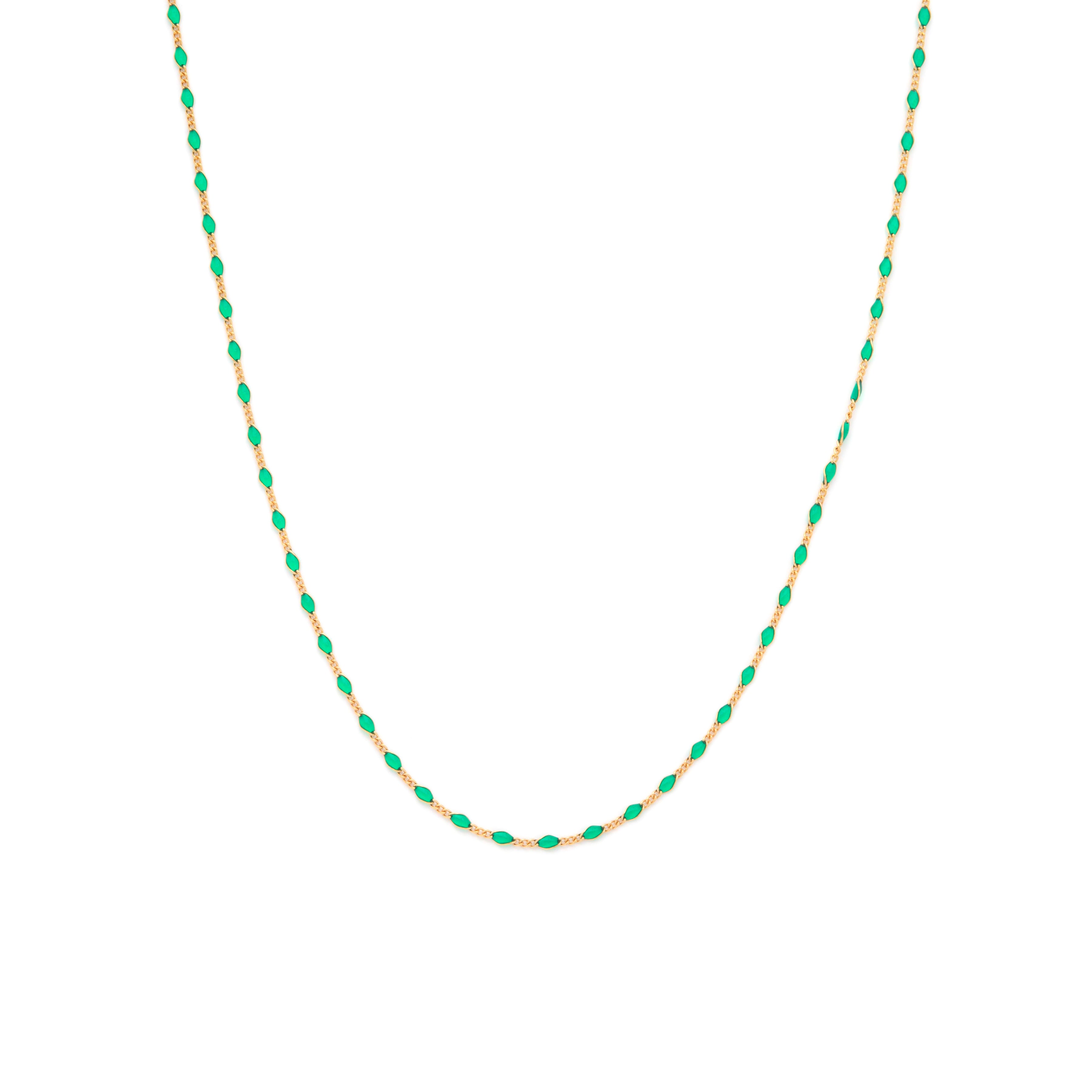 Emerelle Necklace - Green & Gold