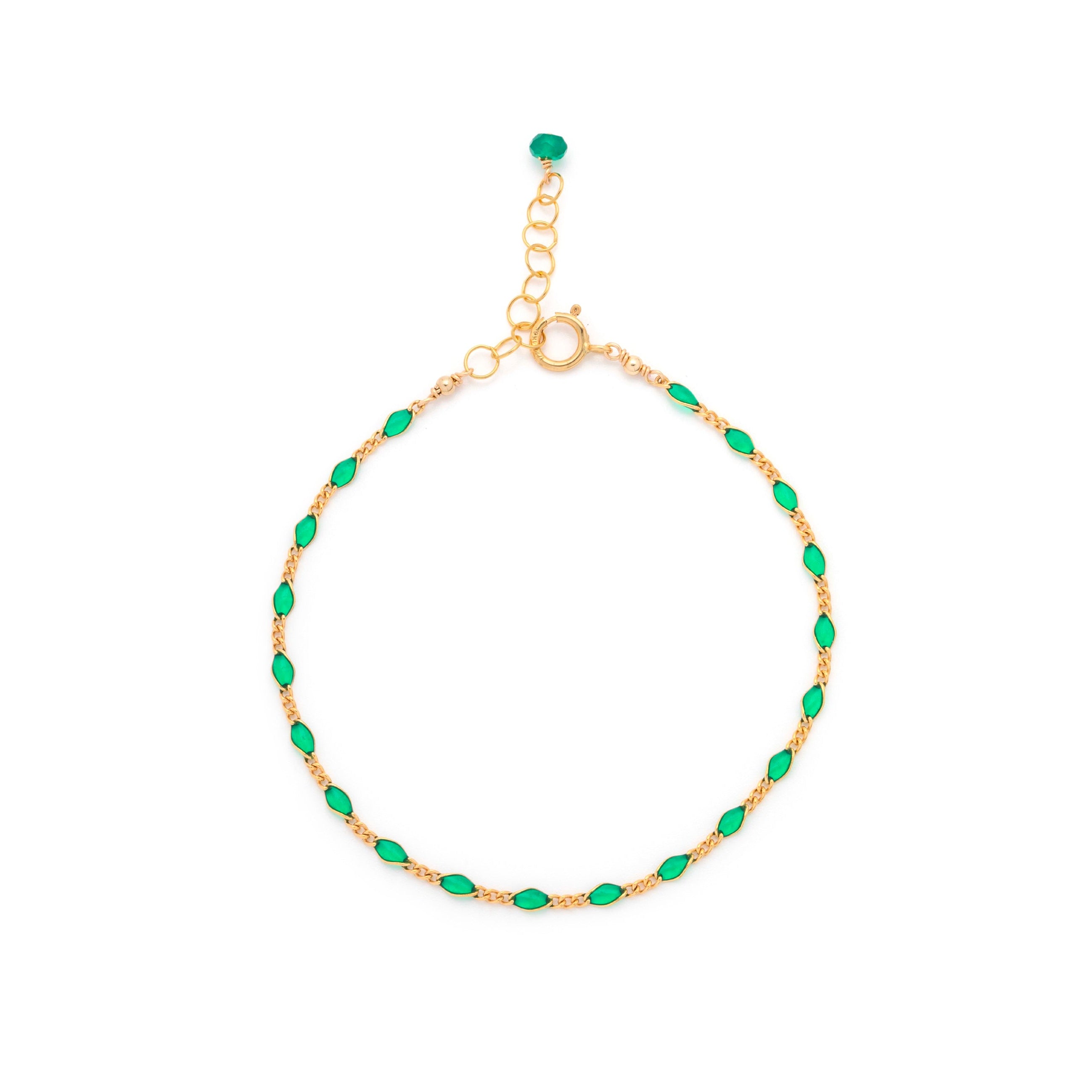Emerelle Bracelet - Green & Gold