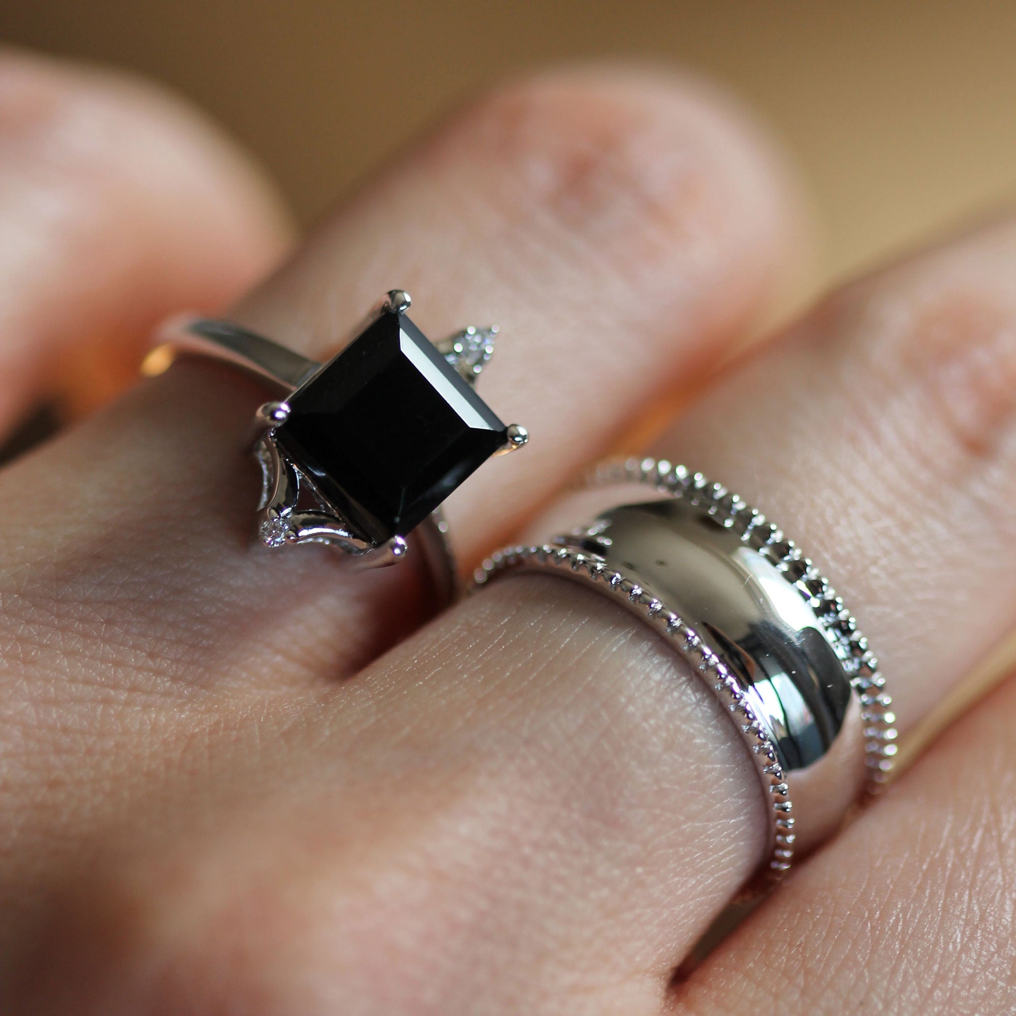 Diana Ring - Black Onyx and Silver