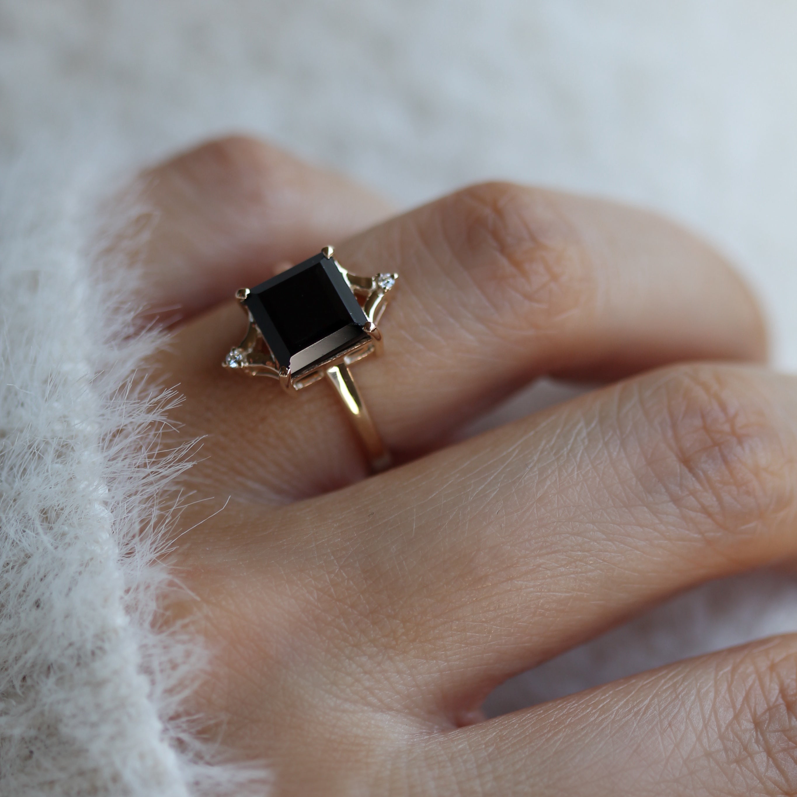 Diana Ring - Black Onyx & 10K Gold