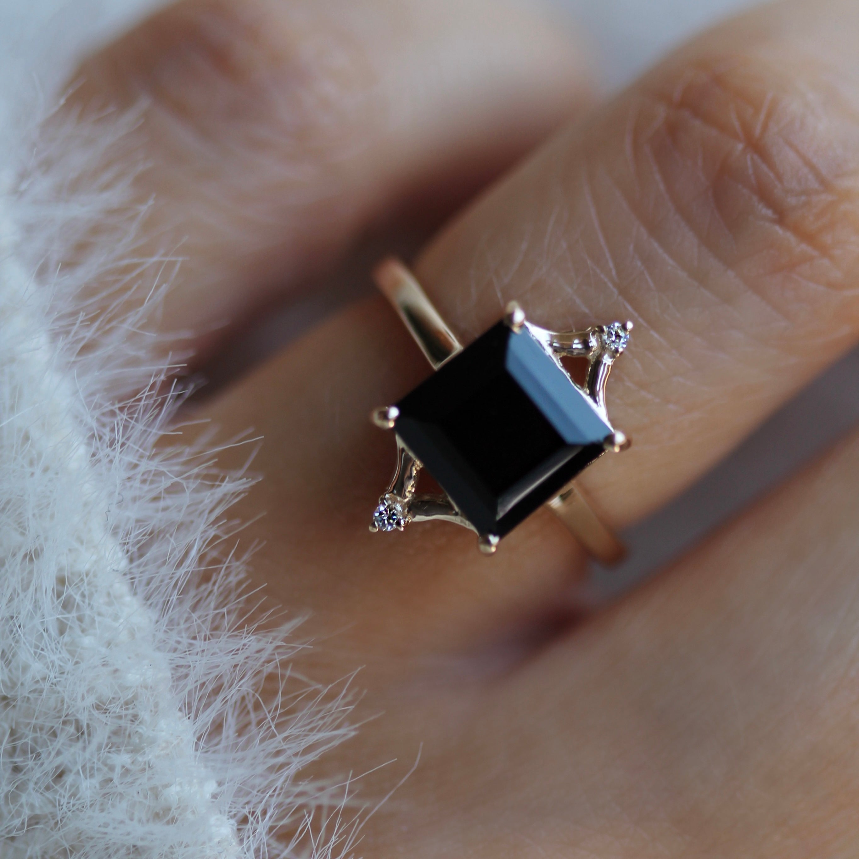 Diana Ring - Black Onyx & 10K Gold