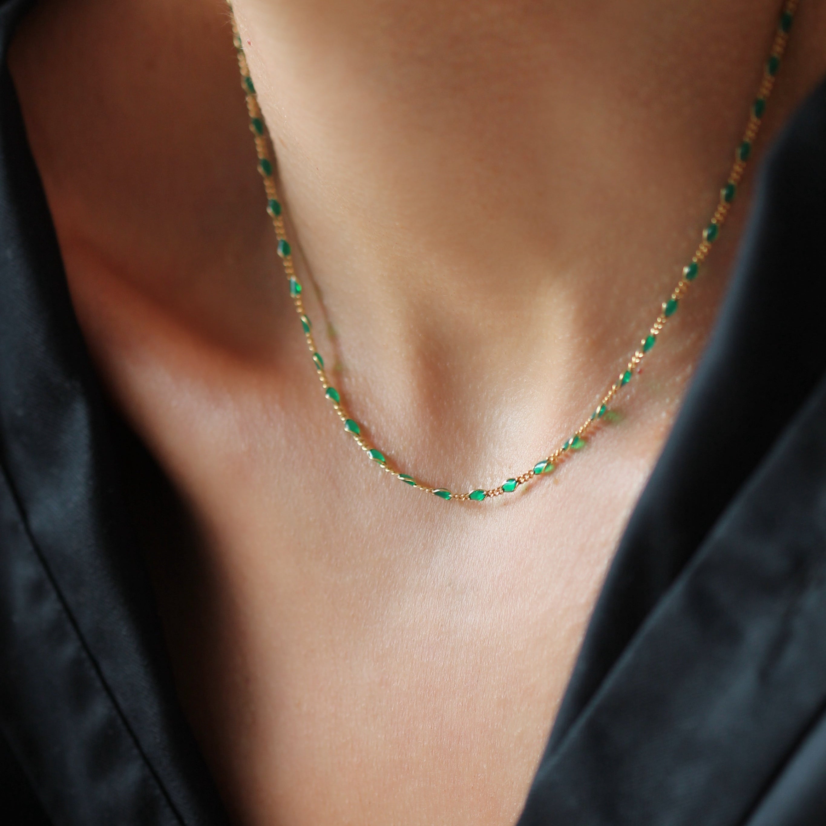 Emerelle Necklace - Green & Gold