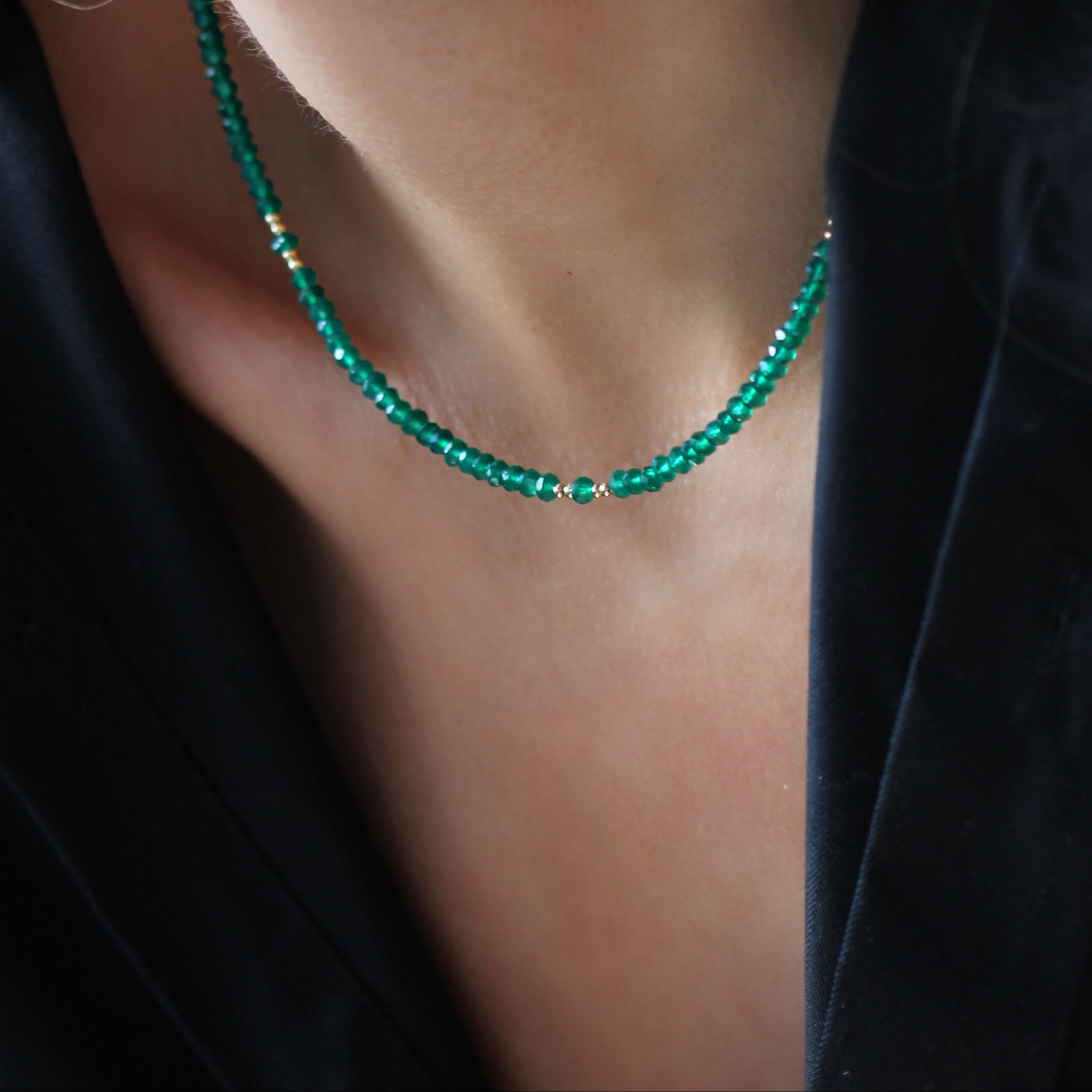 Florance Necklace - Green Onyx