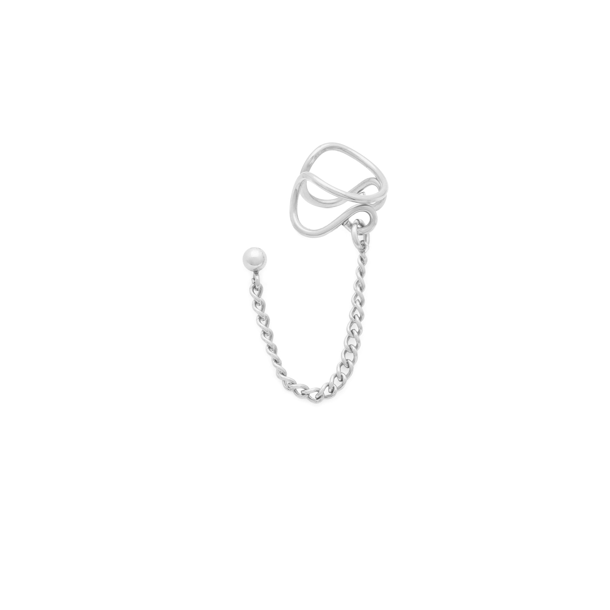 Flourish Ear Cuff - Silver