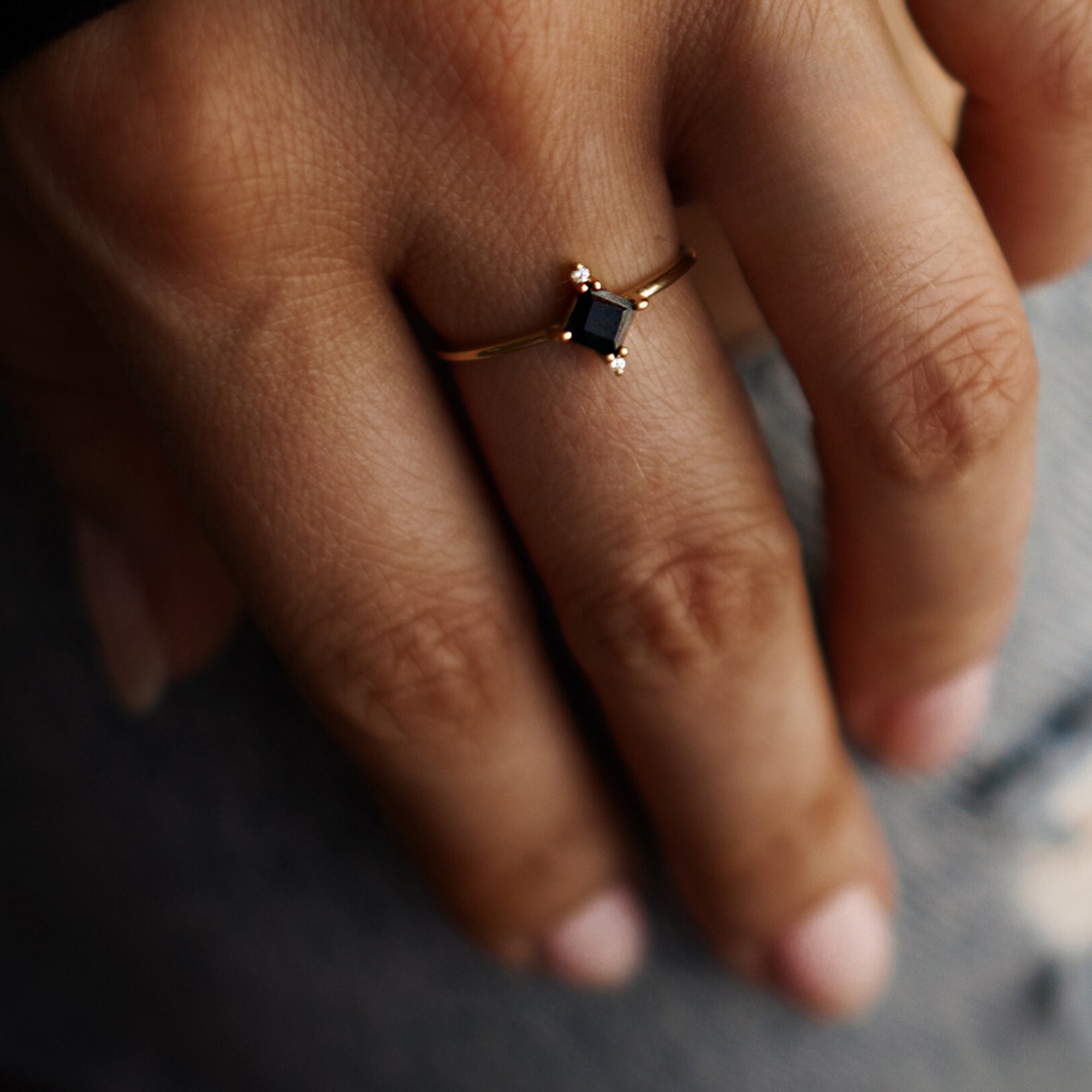 Mini Diana Ring - Black Onyx