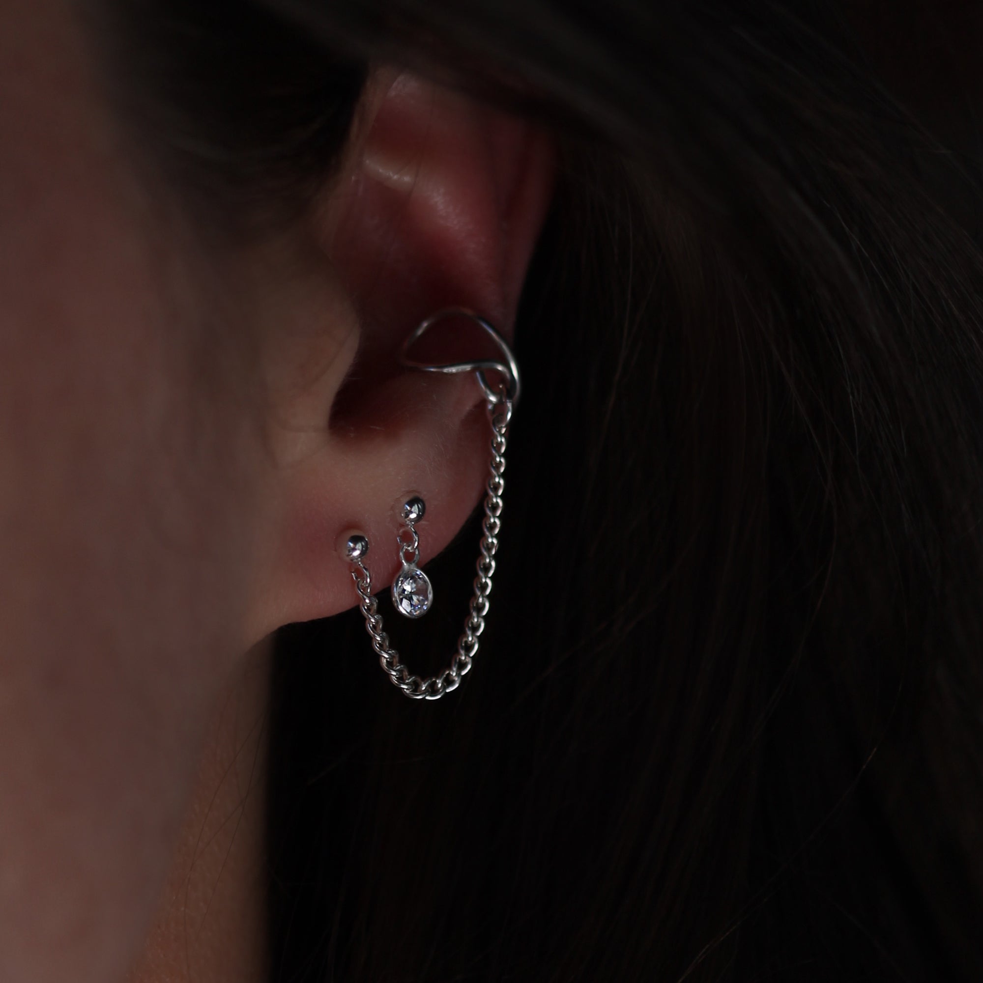 Flourish Ear Cuff - Silver