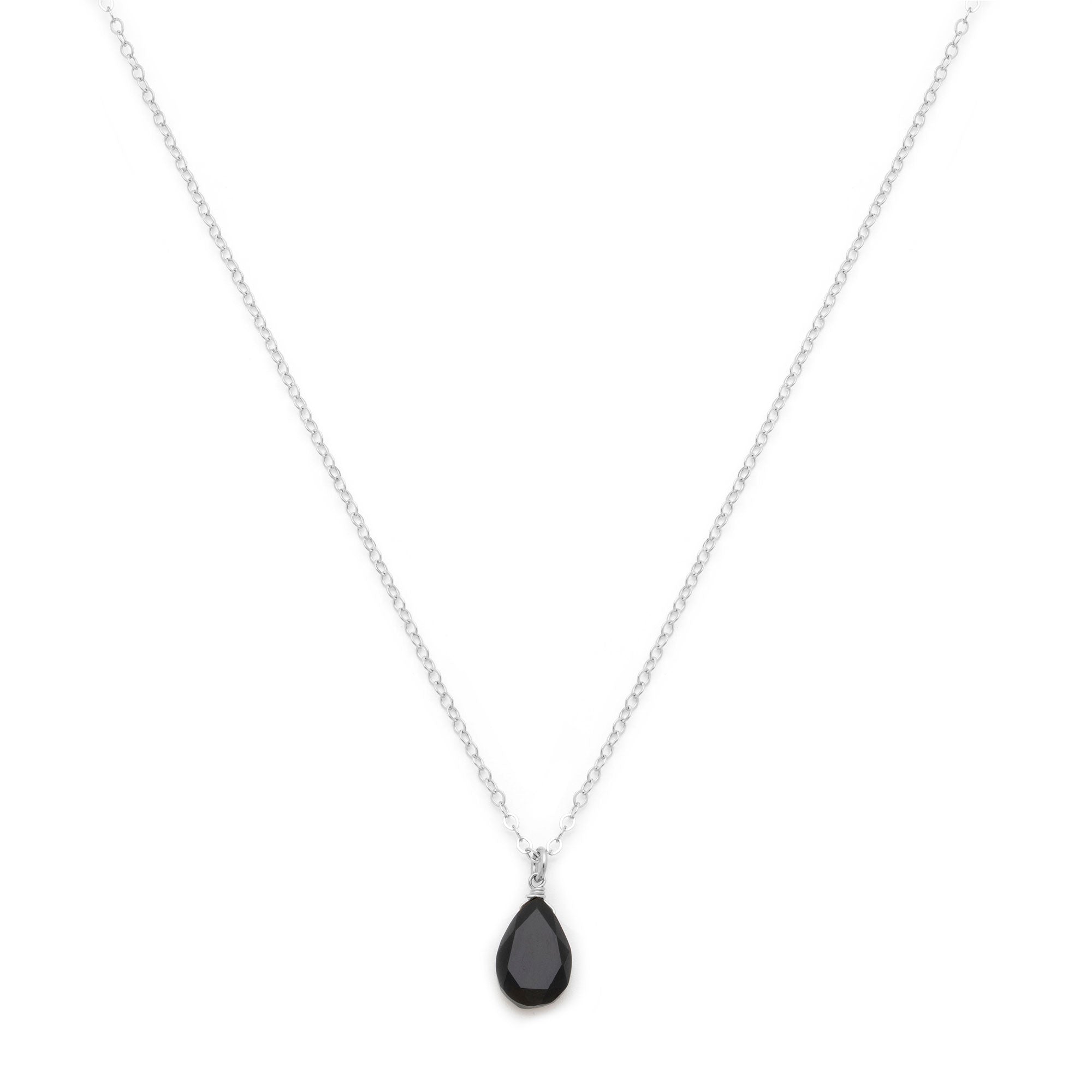Ava Necklace - Black Onyx and Silver