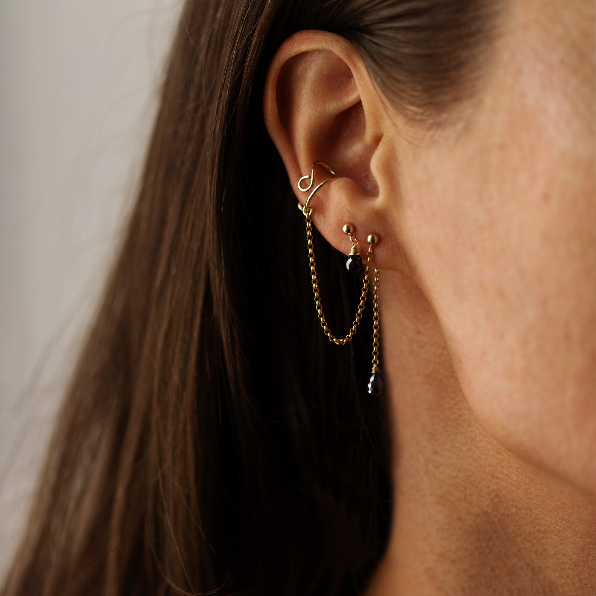 Billie Earrings - Black Onyx