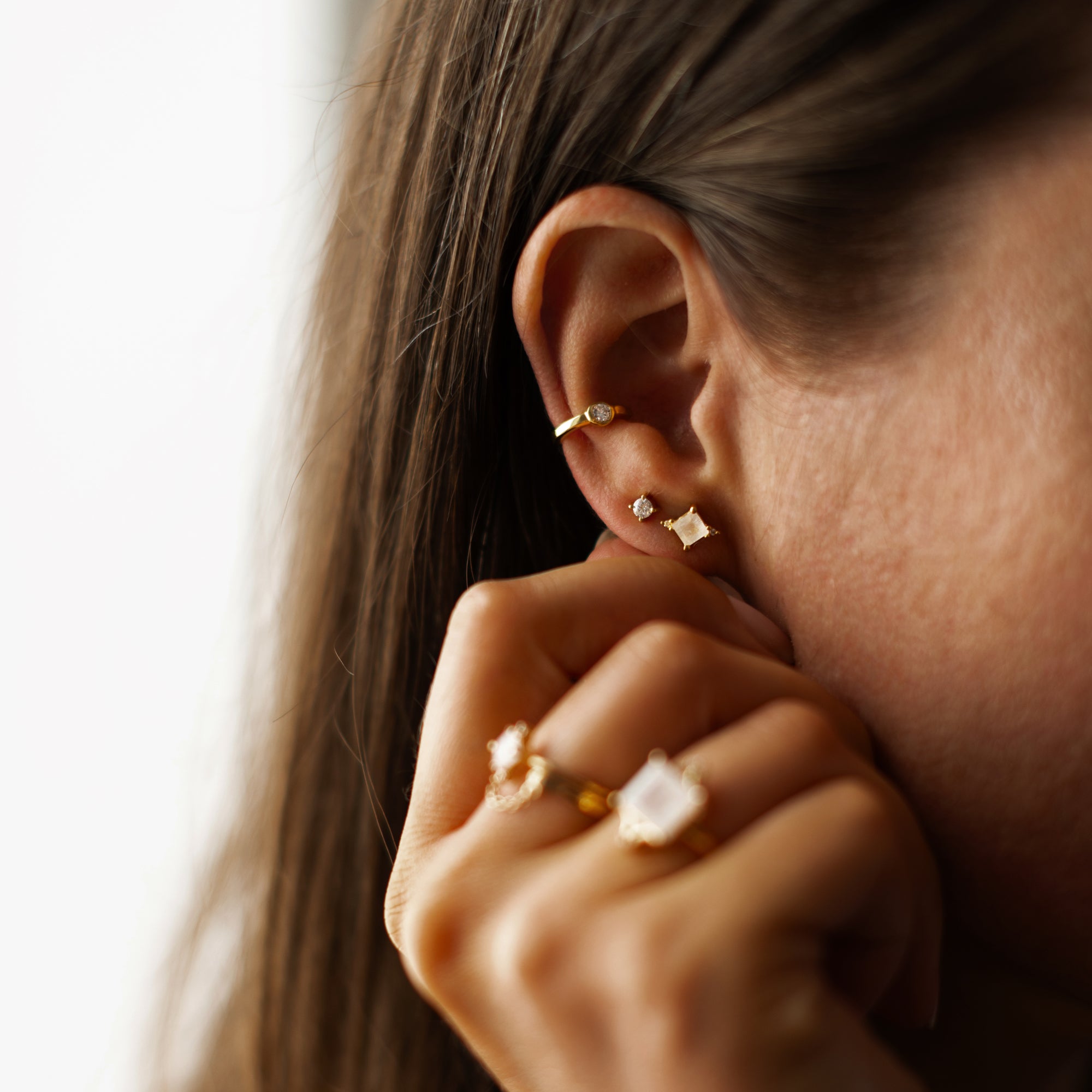 Mini Studs - Synthetic Diamond