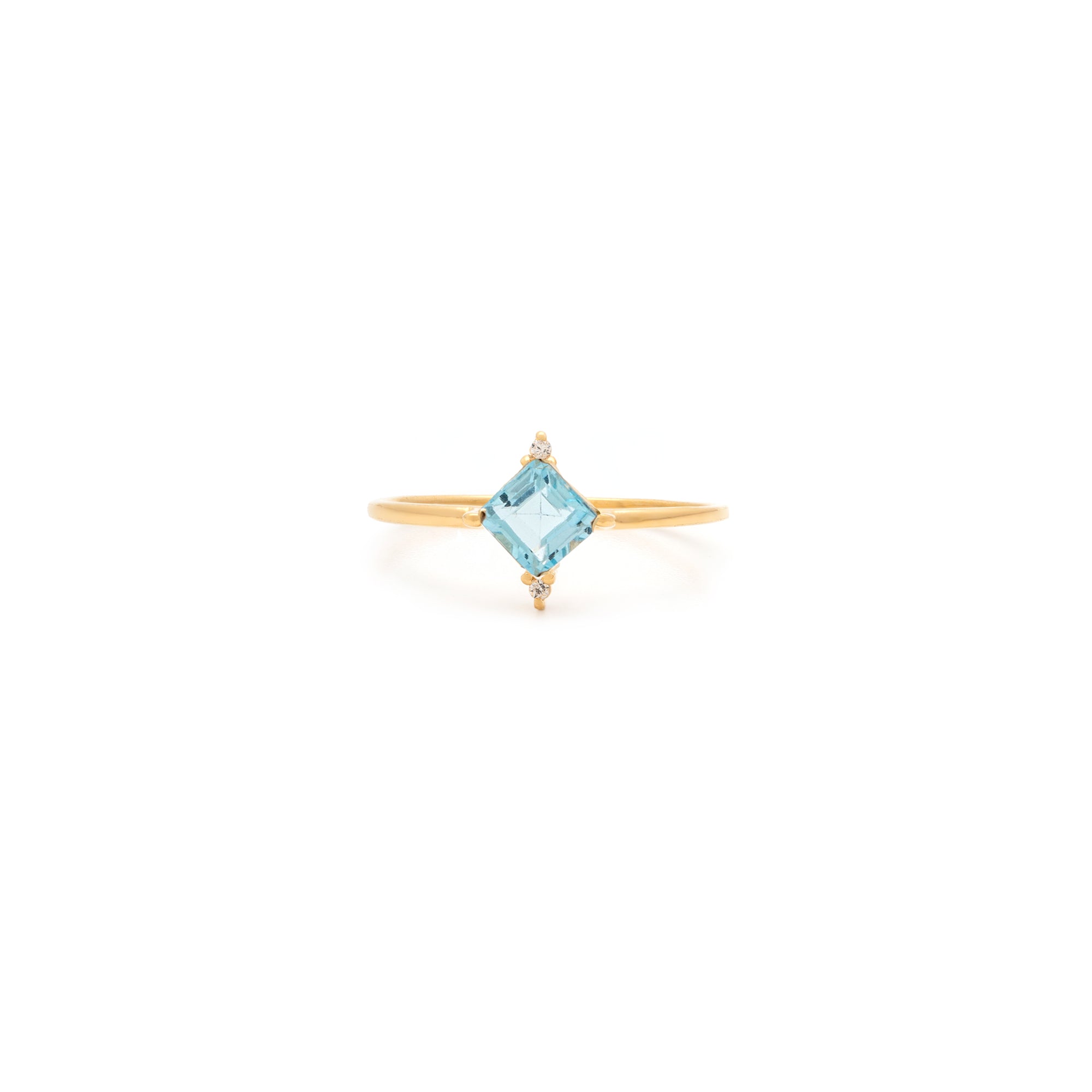Mini Diana Ring - Swiss Blue Topaz