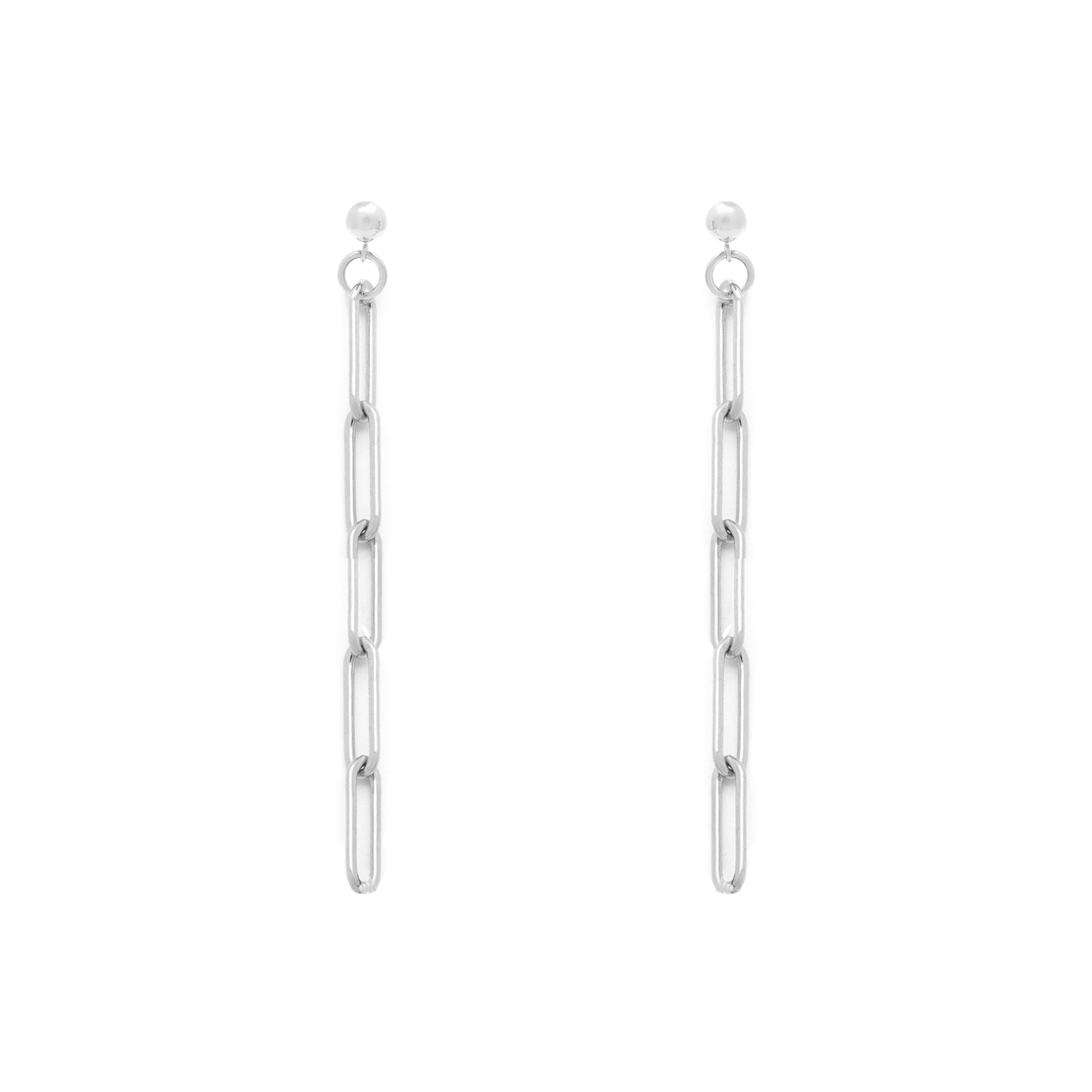 Paperclip Earrings - Silver