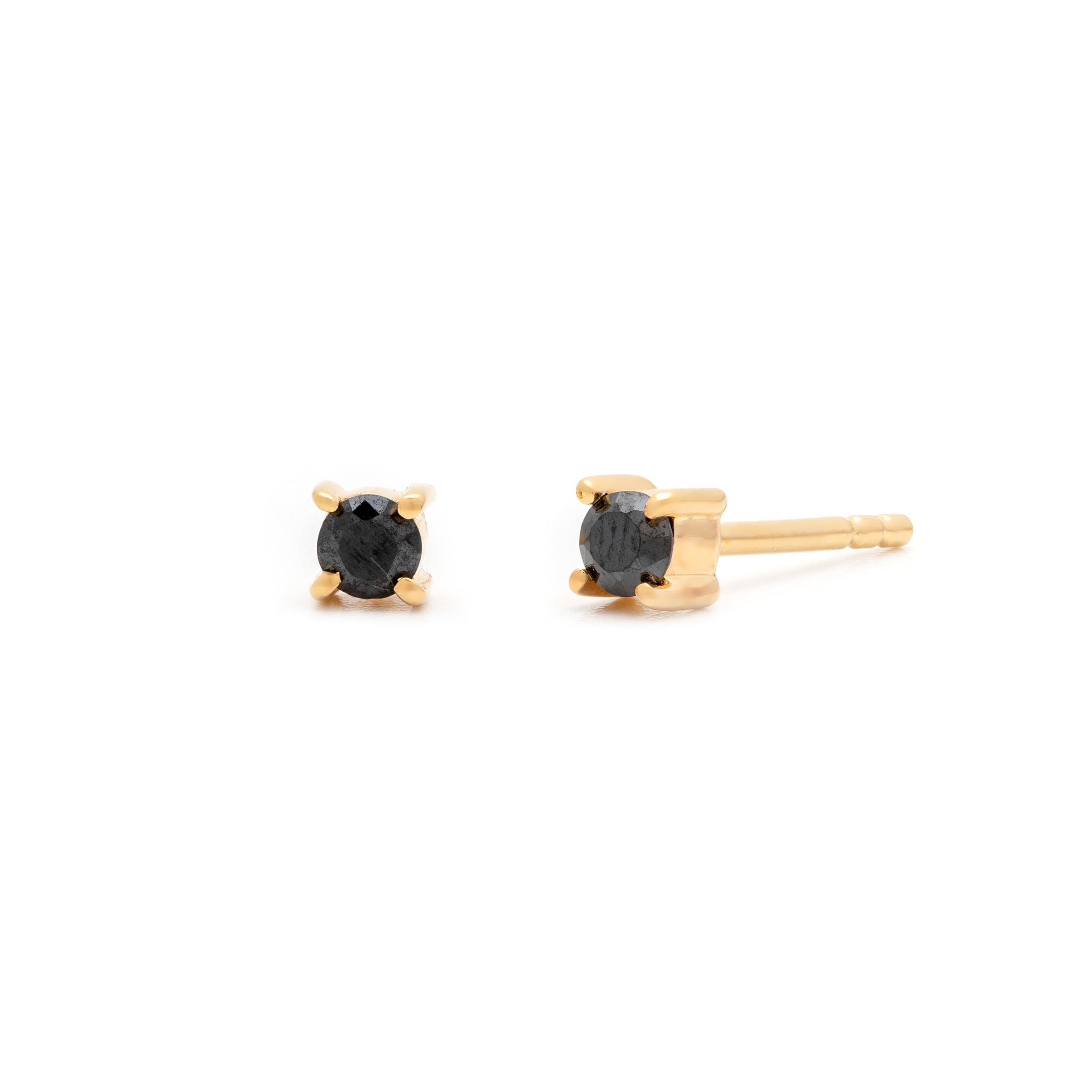 Mini Studs - Black C.Z.