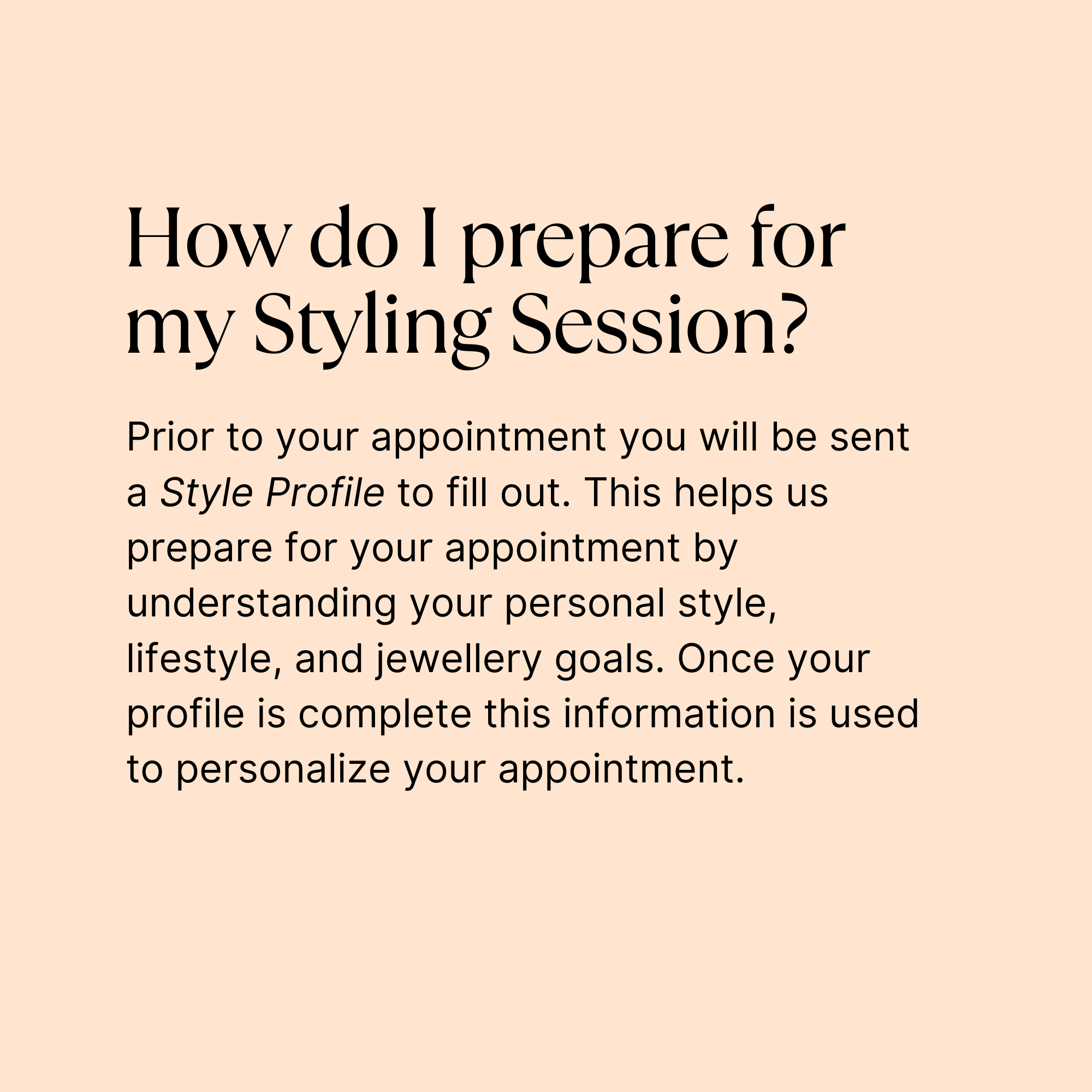 Jewellery Styling Session