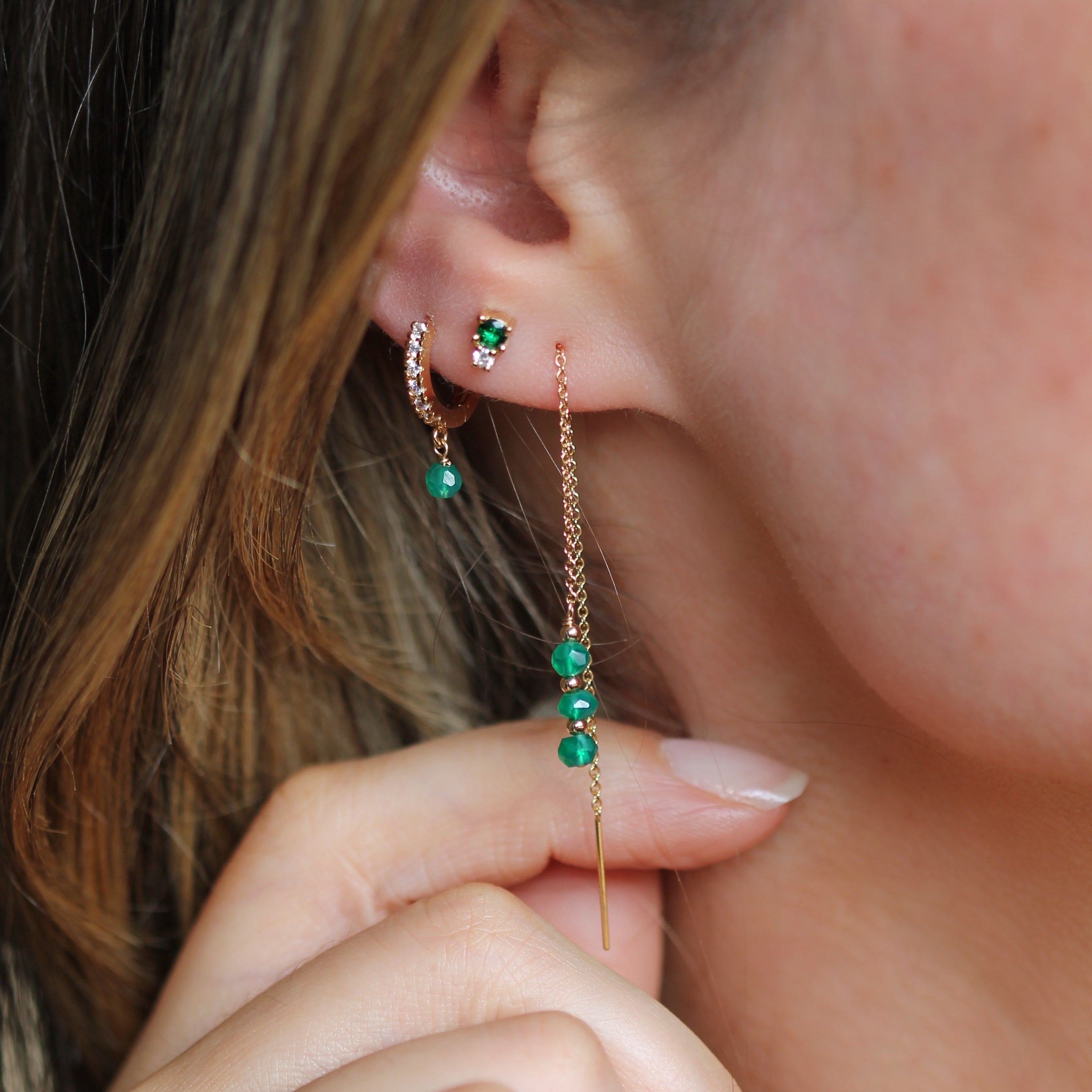 Dottie Threaders - Green Onyx