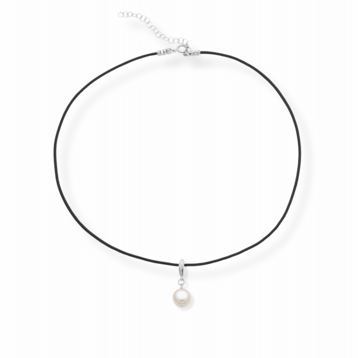 Leather Strand - Onyx & Silver