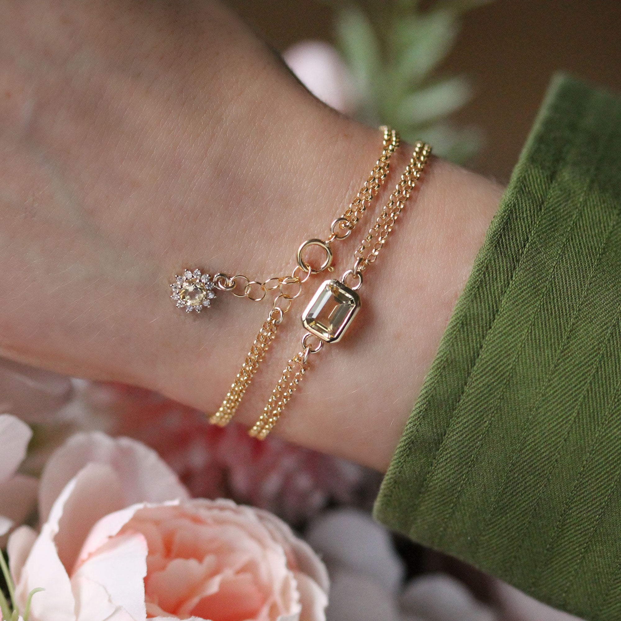 Daisy Bracelet - Citrine