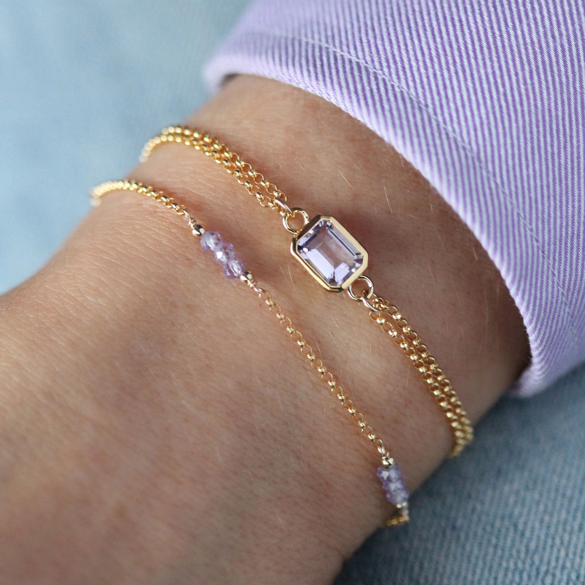 Mini Angie Bracelet - Pink Amethyst