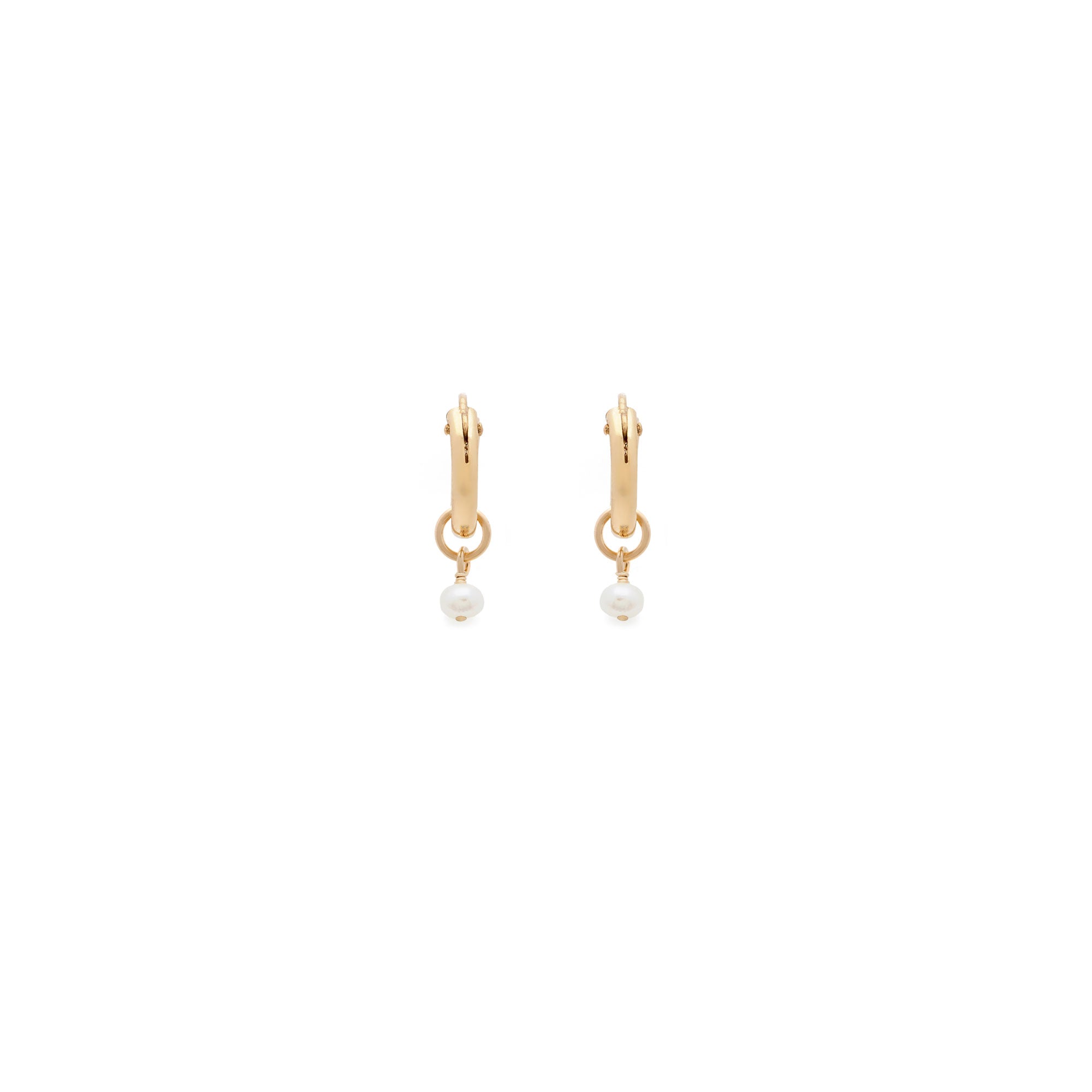 Mini Ava Earrings - Gold & Pearl