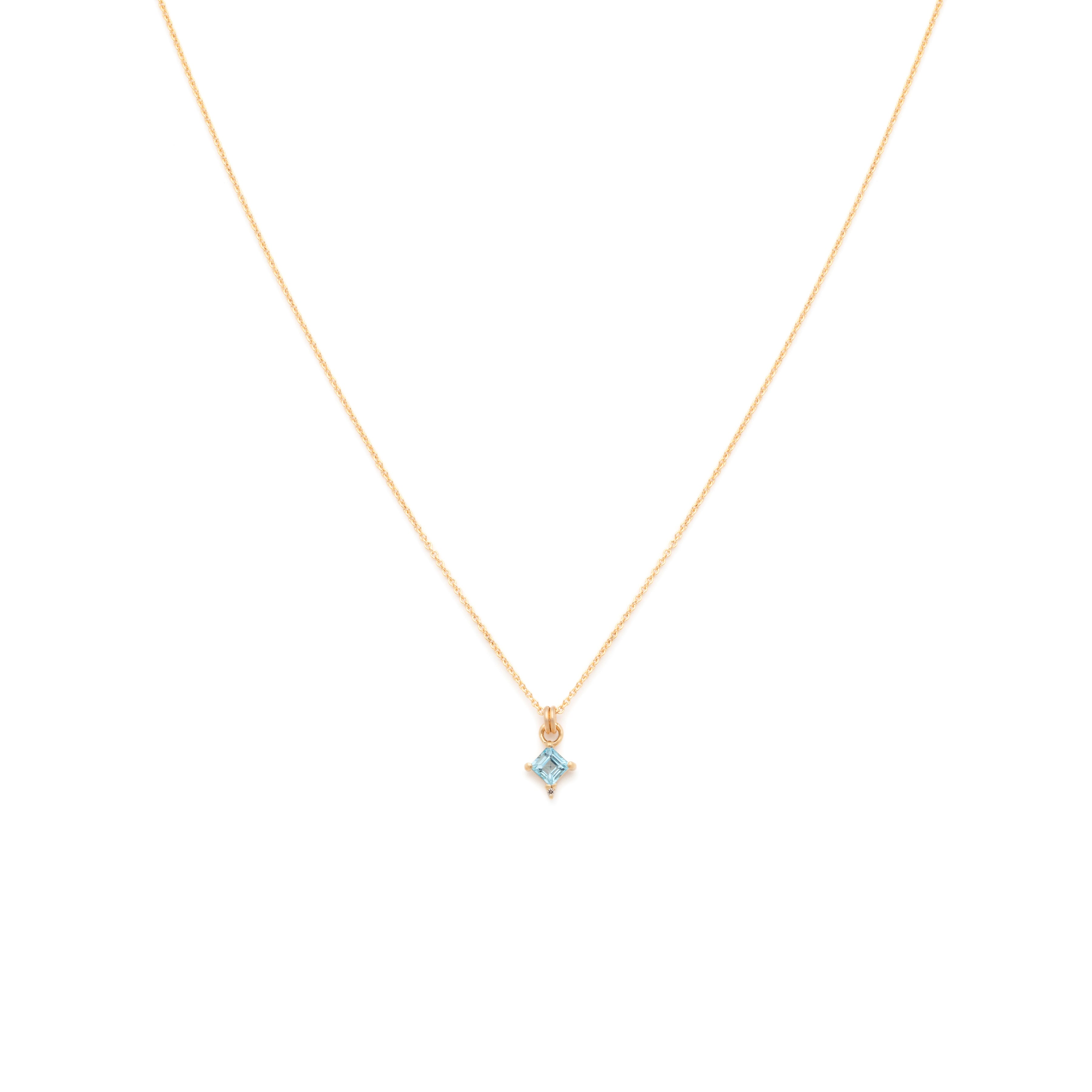 Mini Diana Necklace - Swiss Blue Topaz