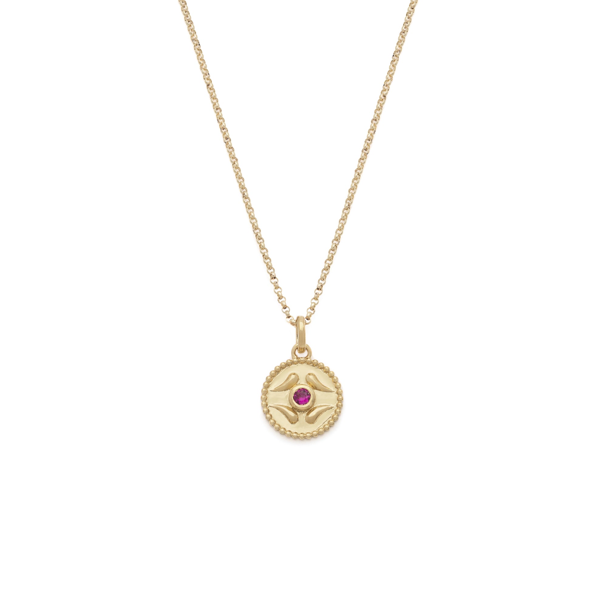 Guardian Necklace - Ruby C.Z.