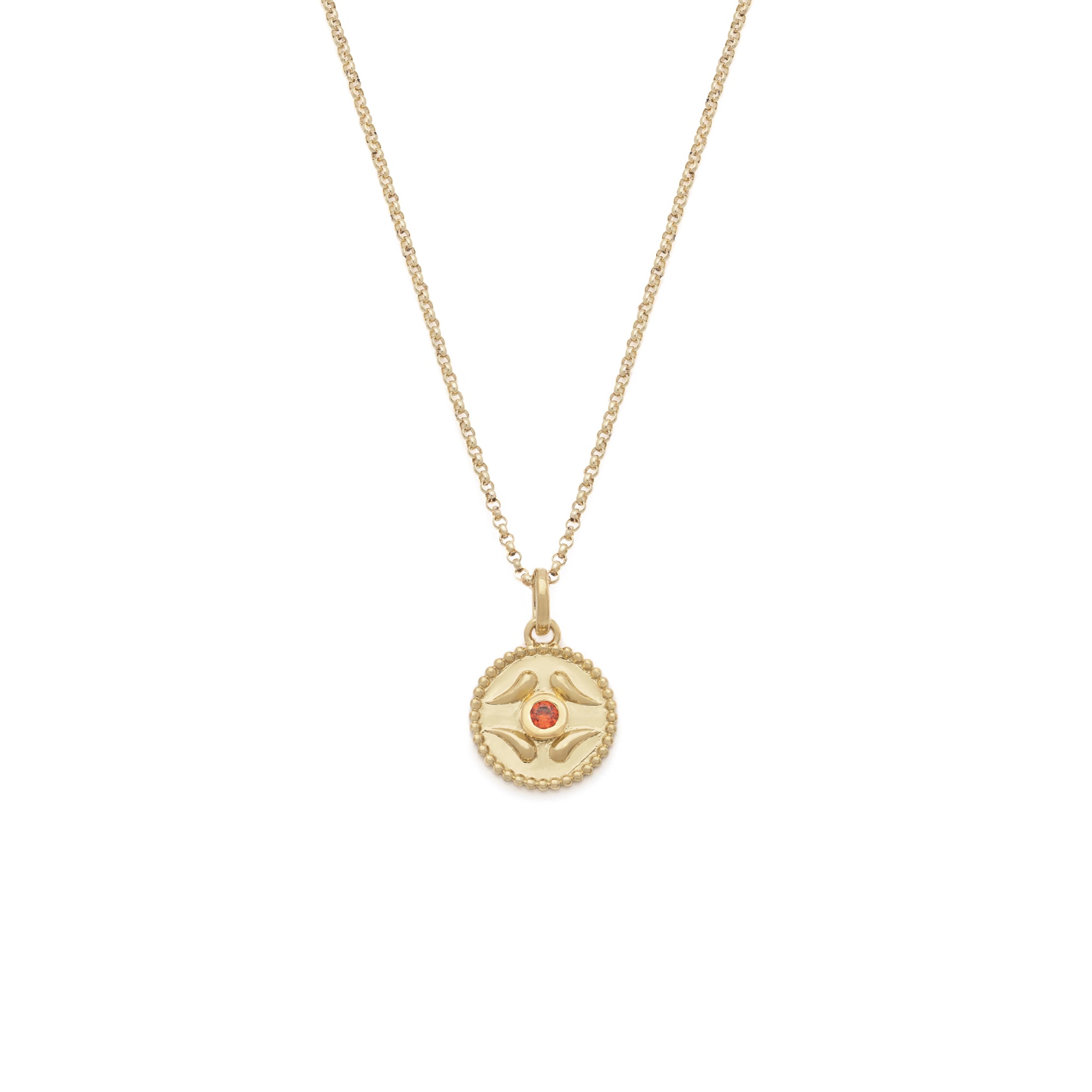 Guardian Necklace - Garnet C.Z.