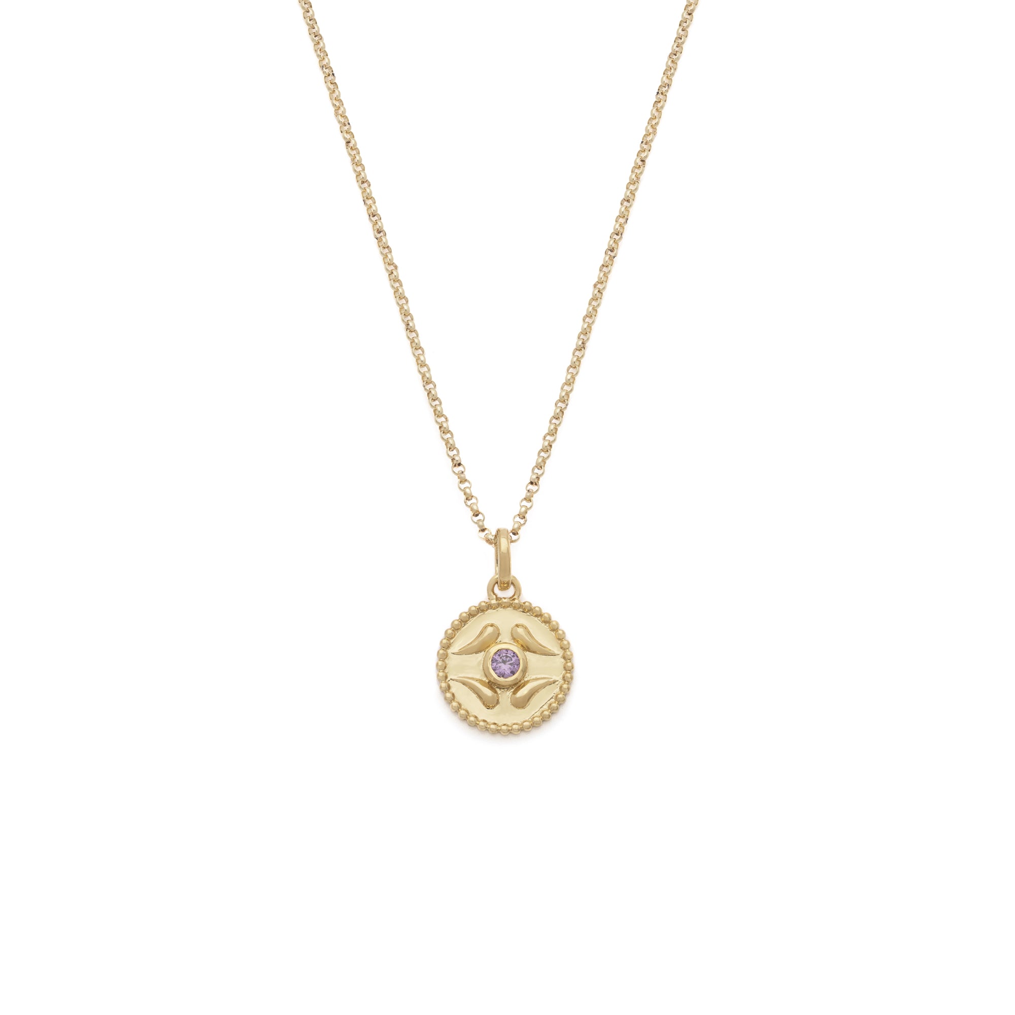 Guardian Necklace - Amethyst C.Z.