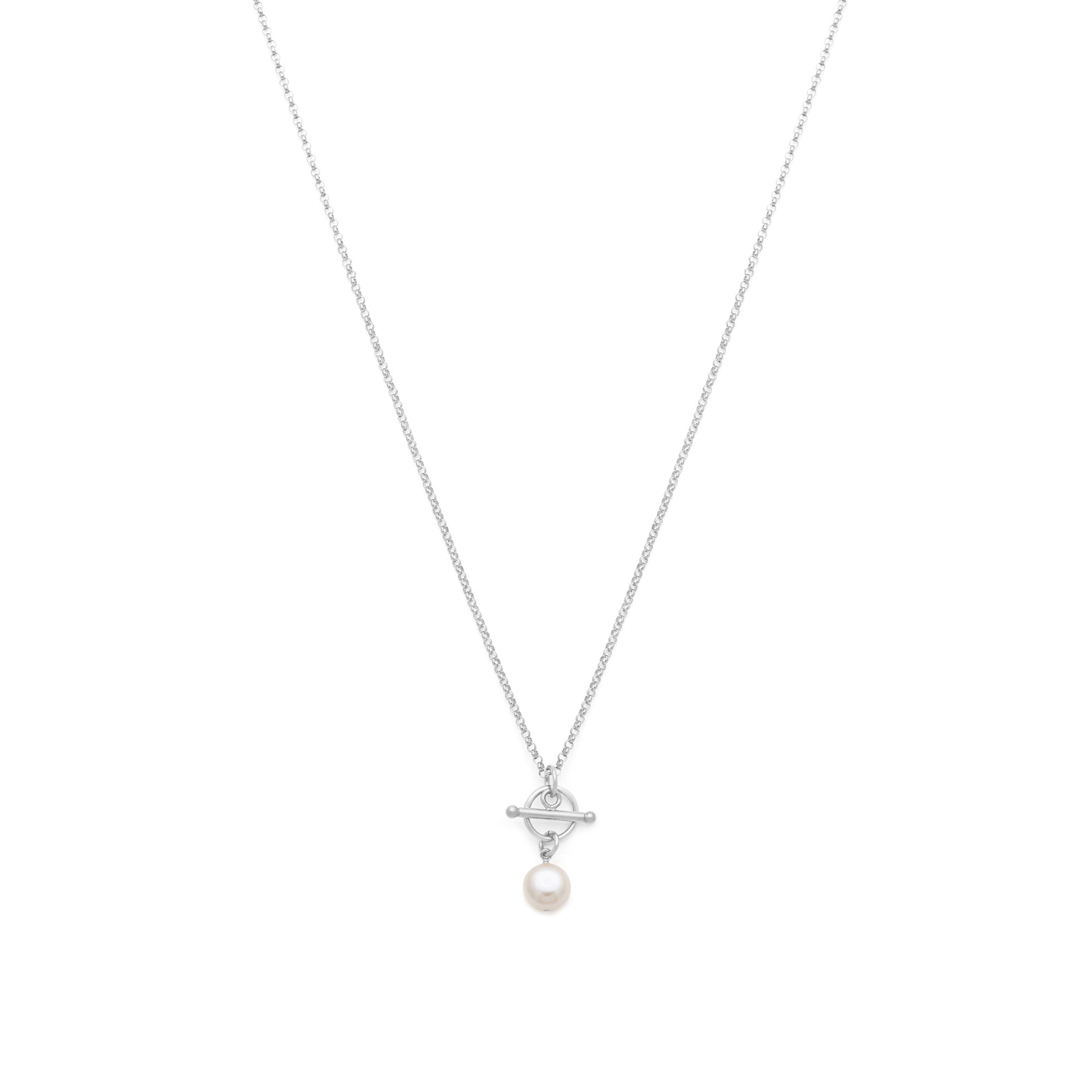 Odis Necklace - Pearl & Silver