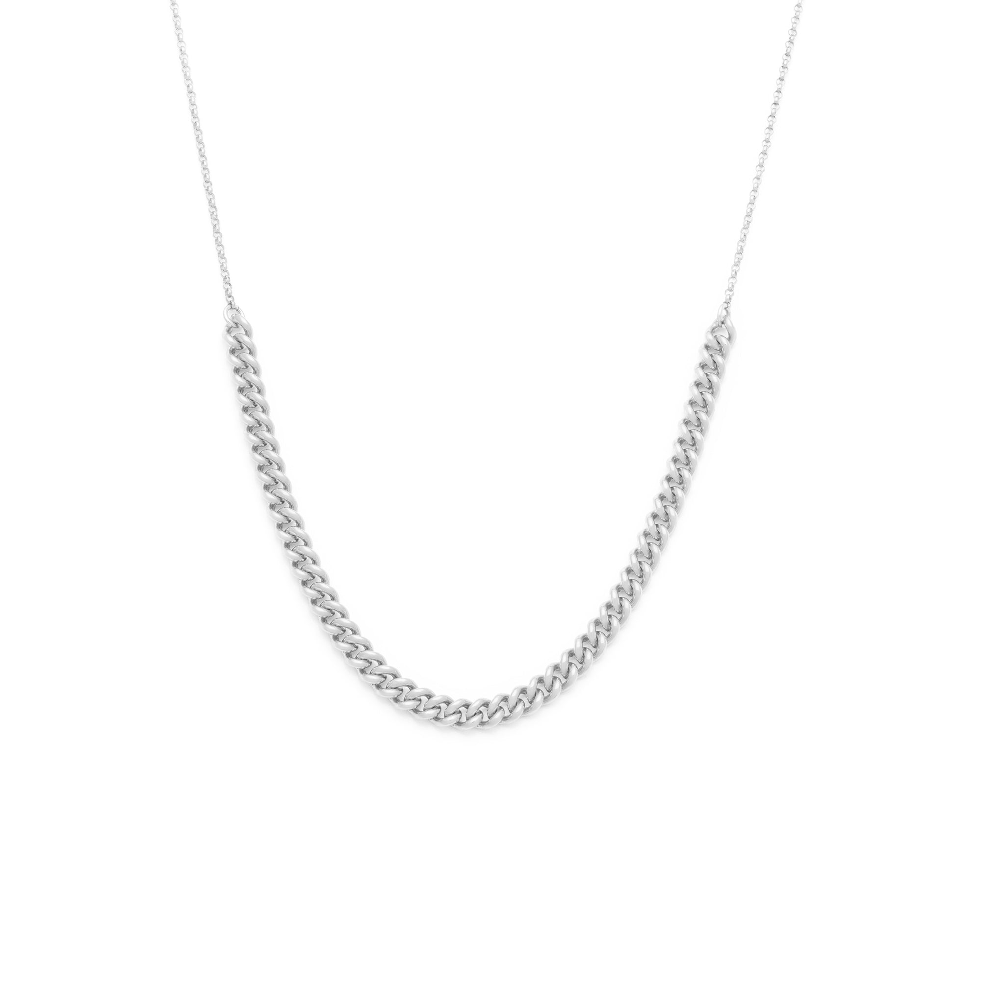 Cropped Rayne Necklace - Silver