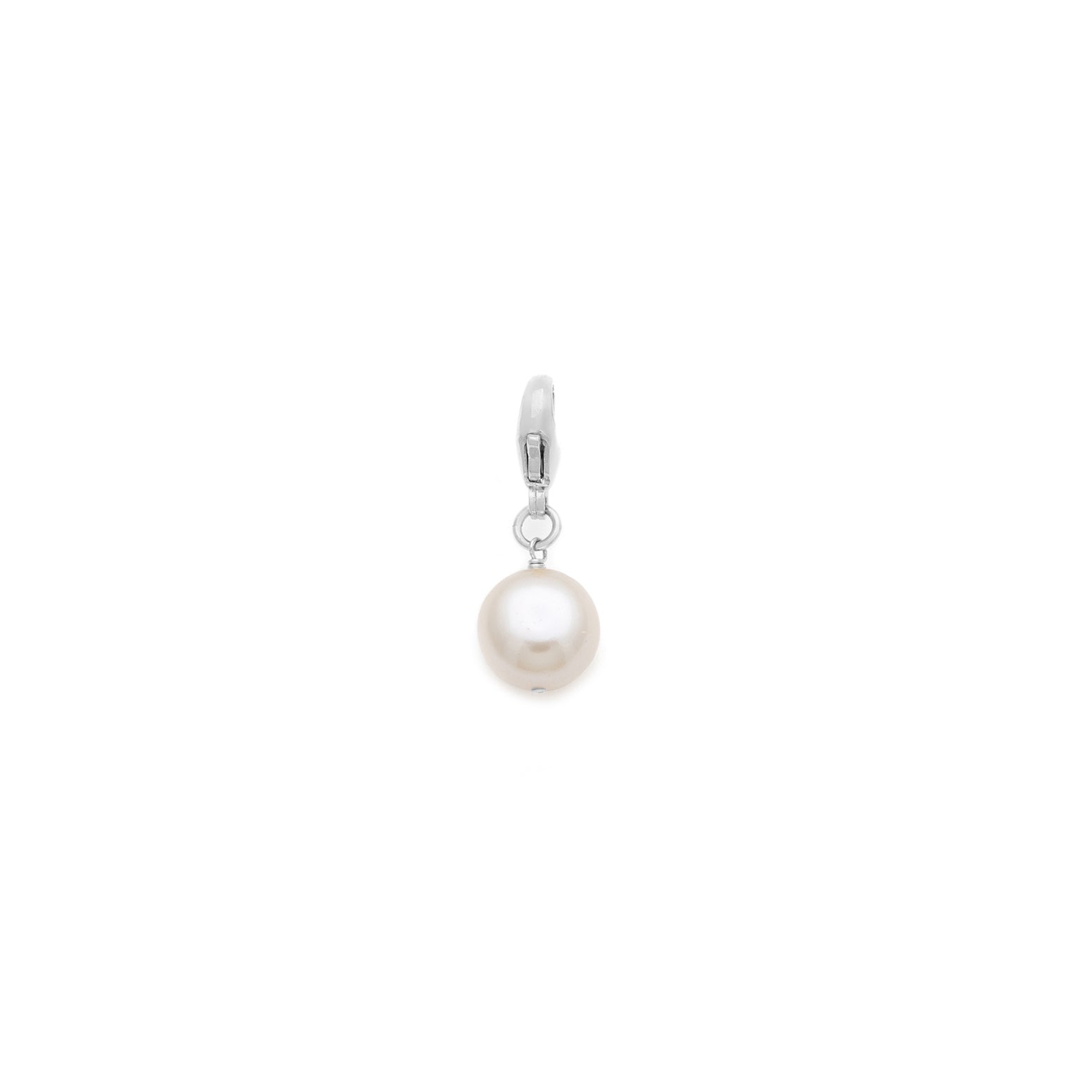 "Purity" Charm - Pearl and Silver