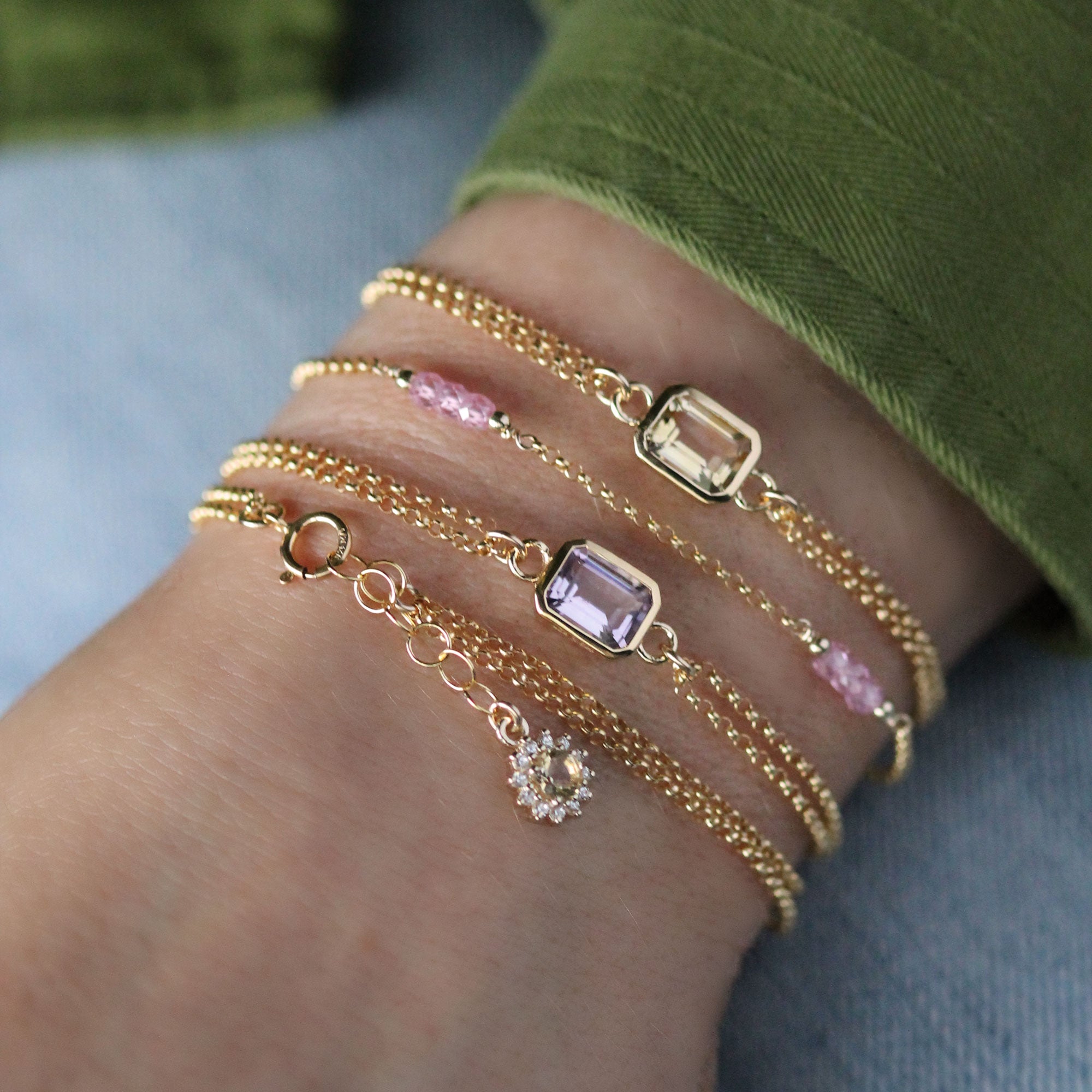 Mini Angie Bracelet - Pink Amethyst