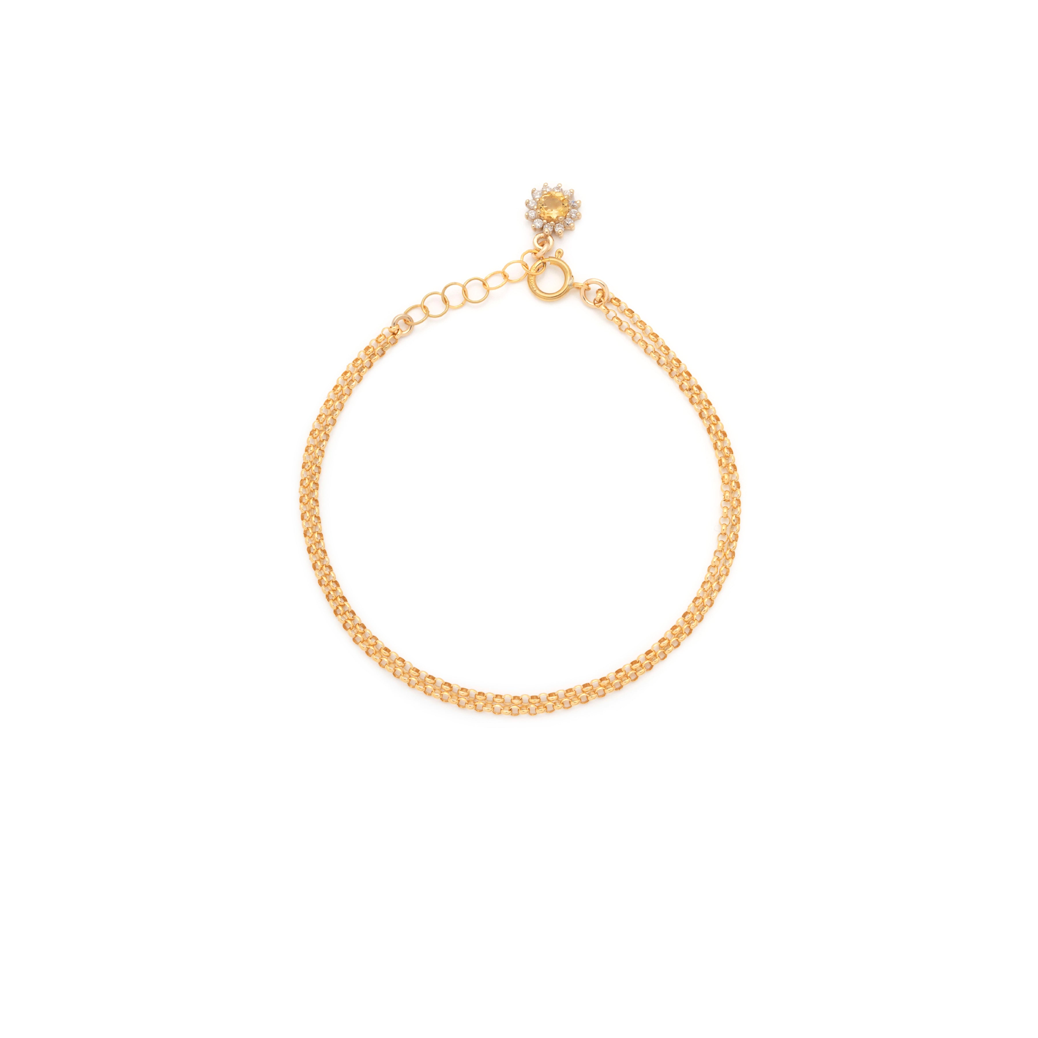 Daisy Bracelet - Citrine