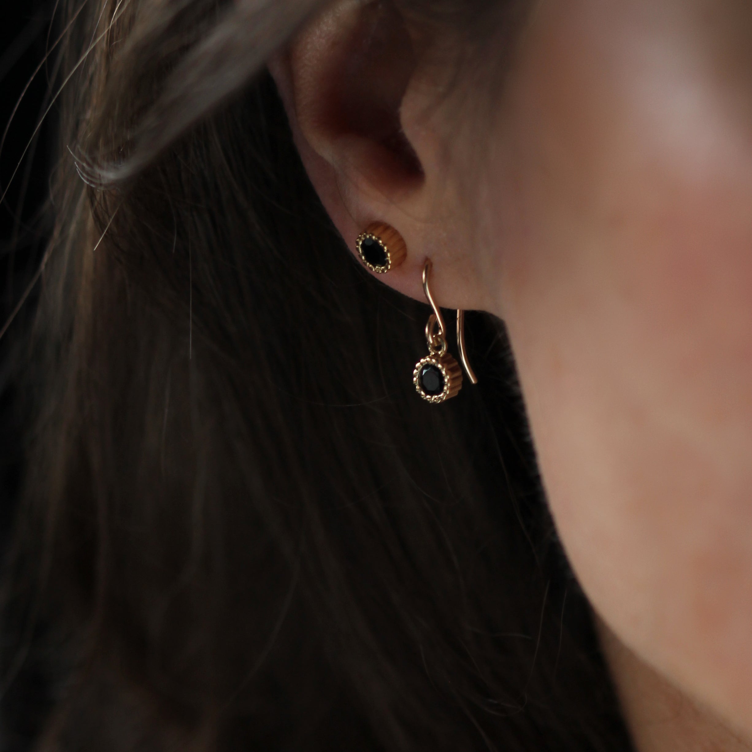 Belle Earrings - Black Onyx