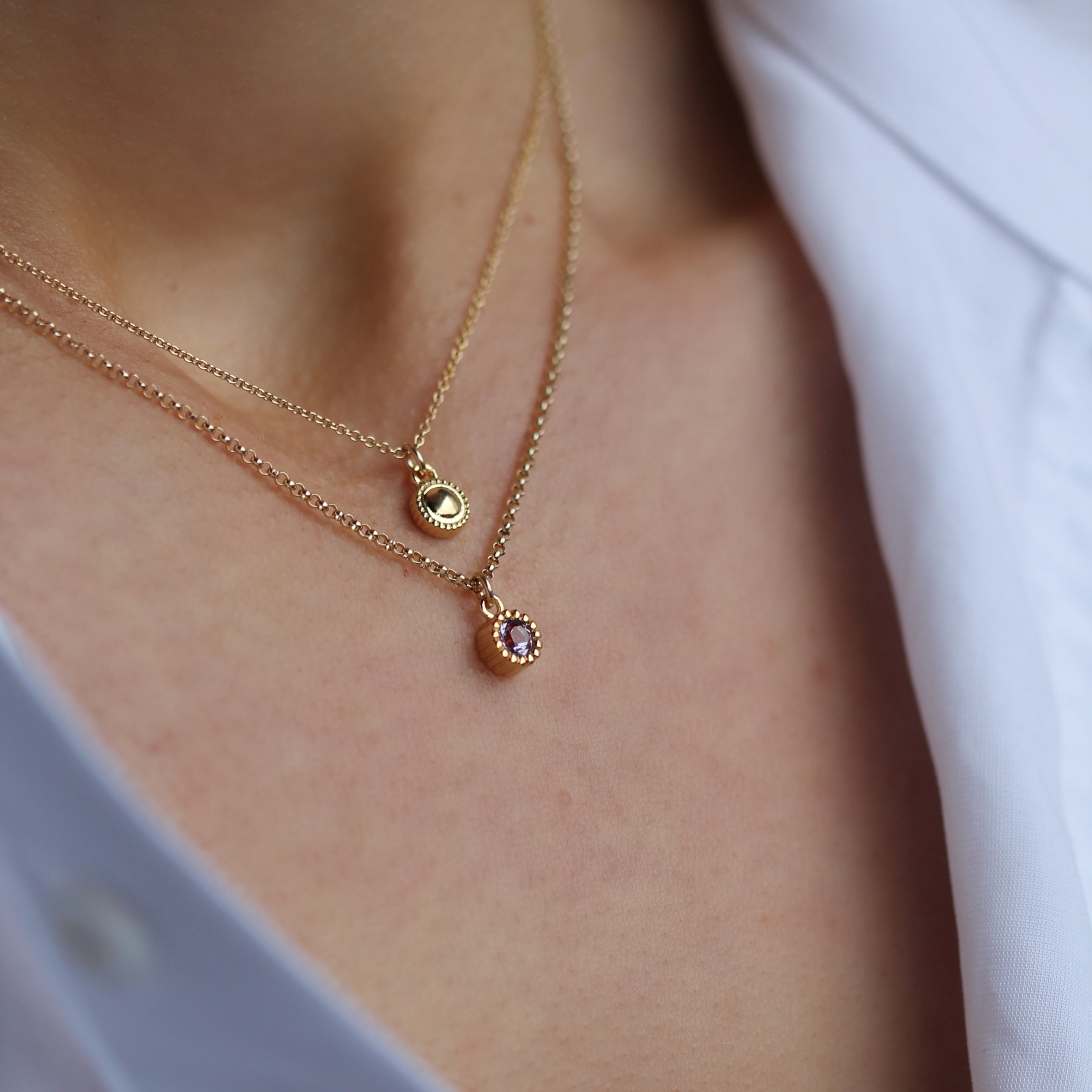 Belle Necklace - Pink Amethyst