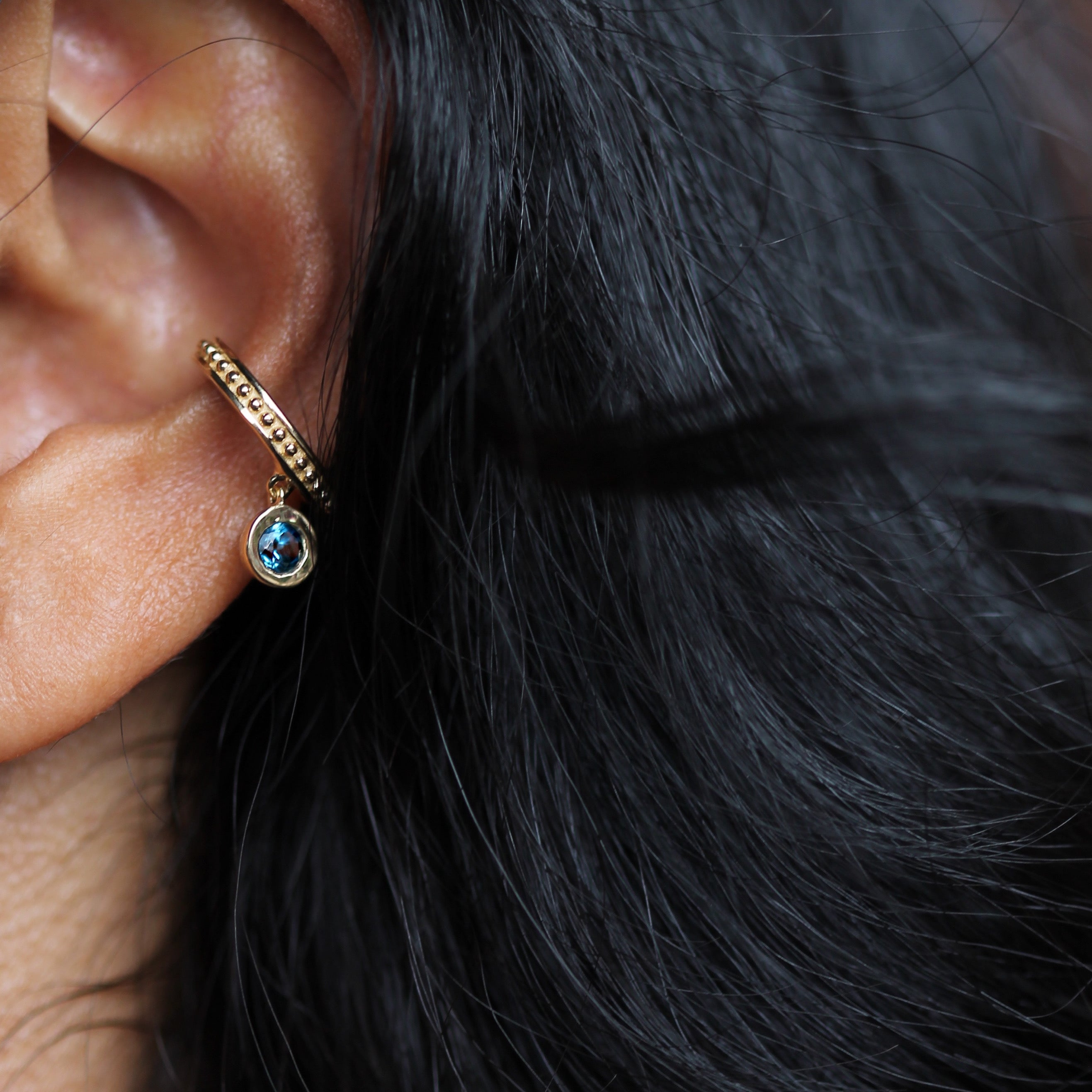 Cleo Ear Cuff - London Blue Topaz