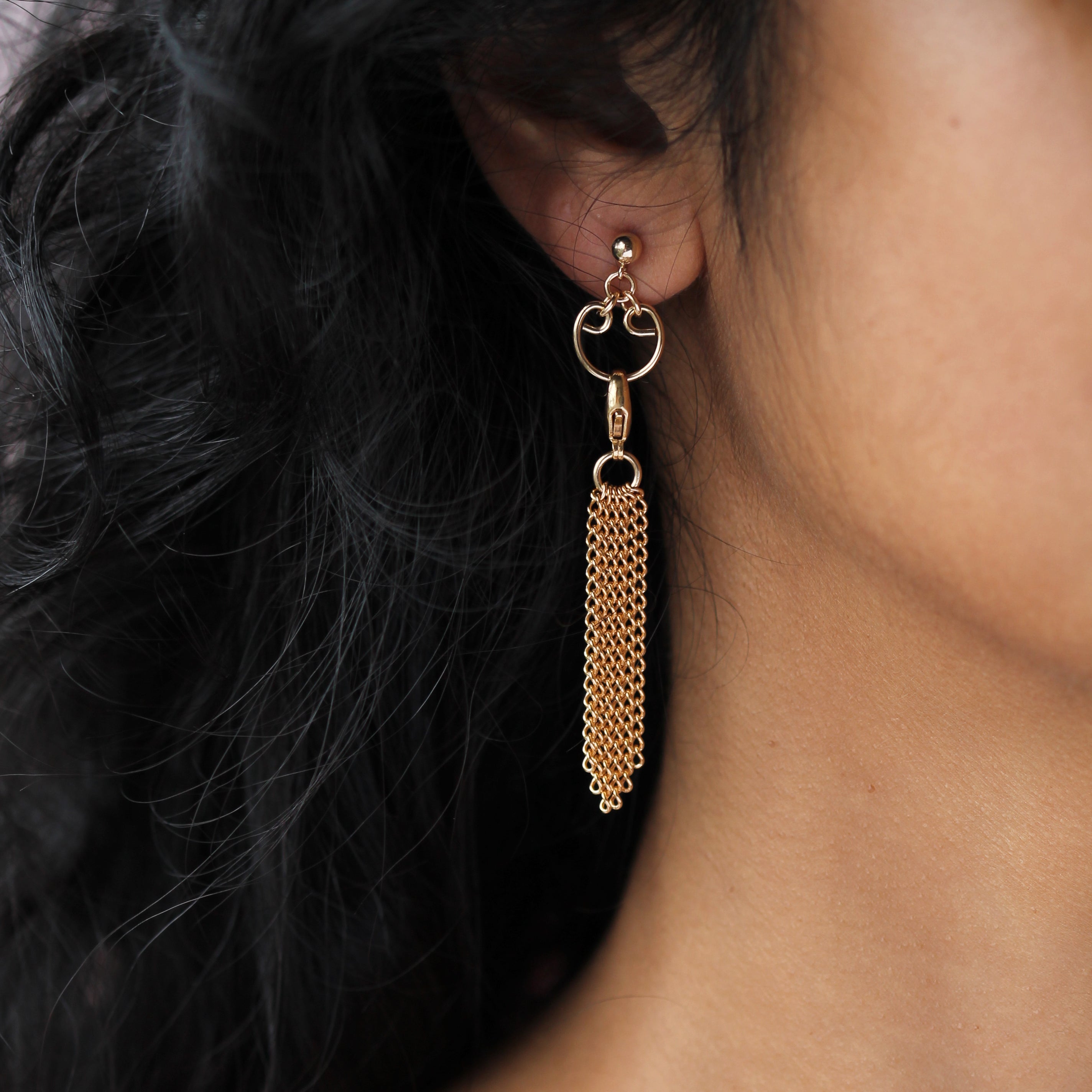 Flourish Tassel Charm - Silver