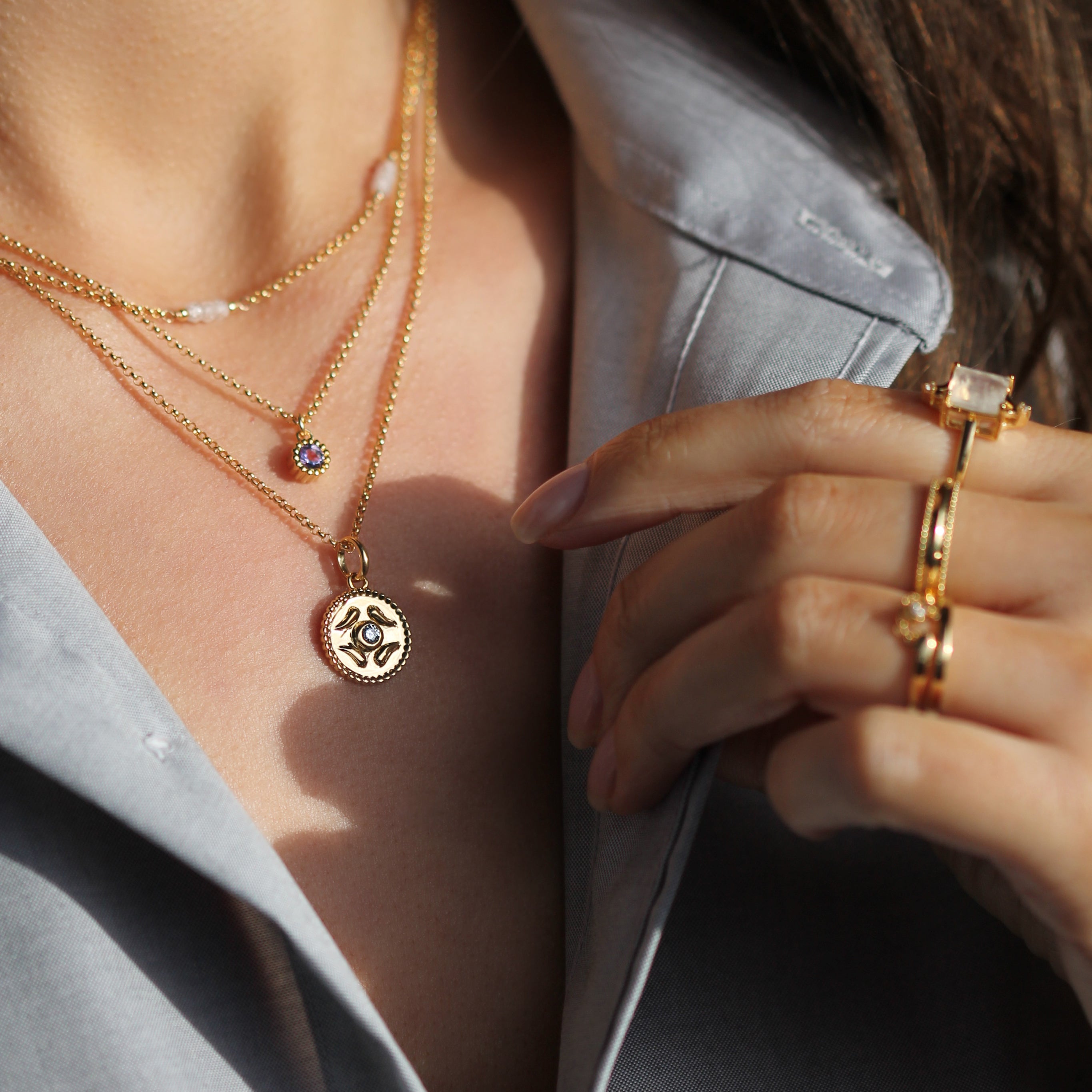 Guardian Necklace - Synthetic Diamond