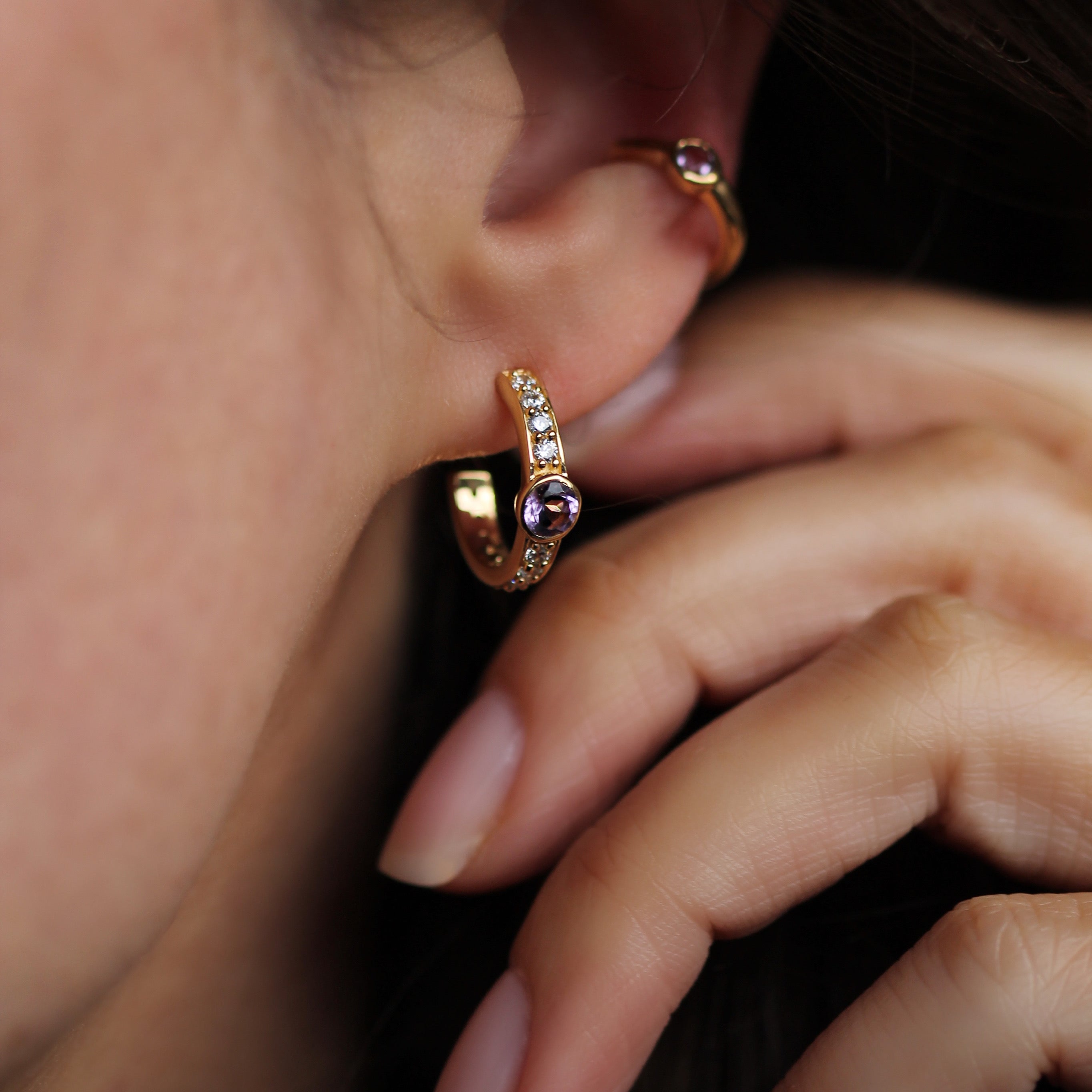 Joy Hoops - Pink Amethyst