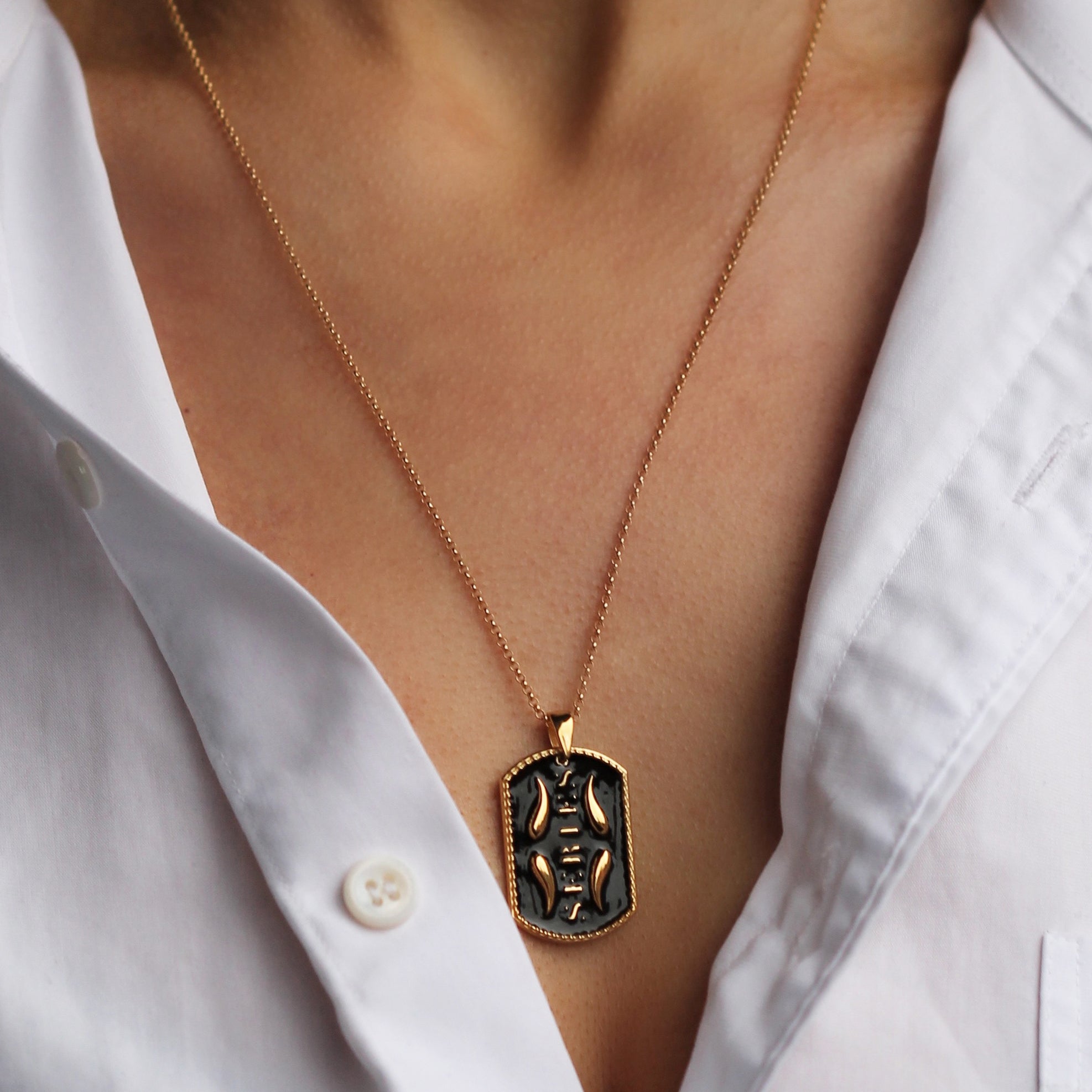 SERIES Necklace - Black & Gold