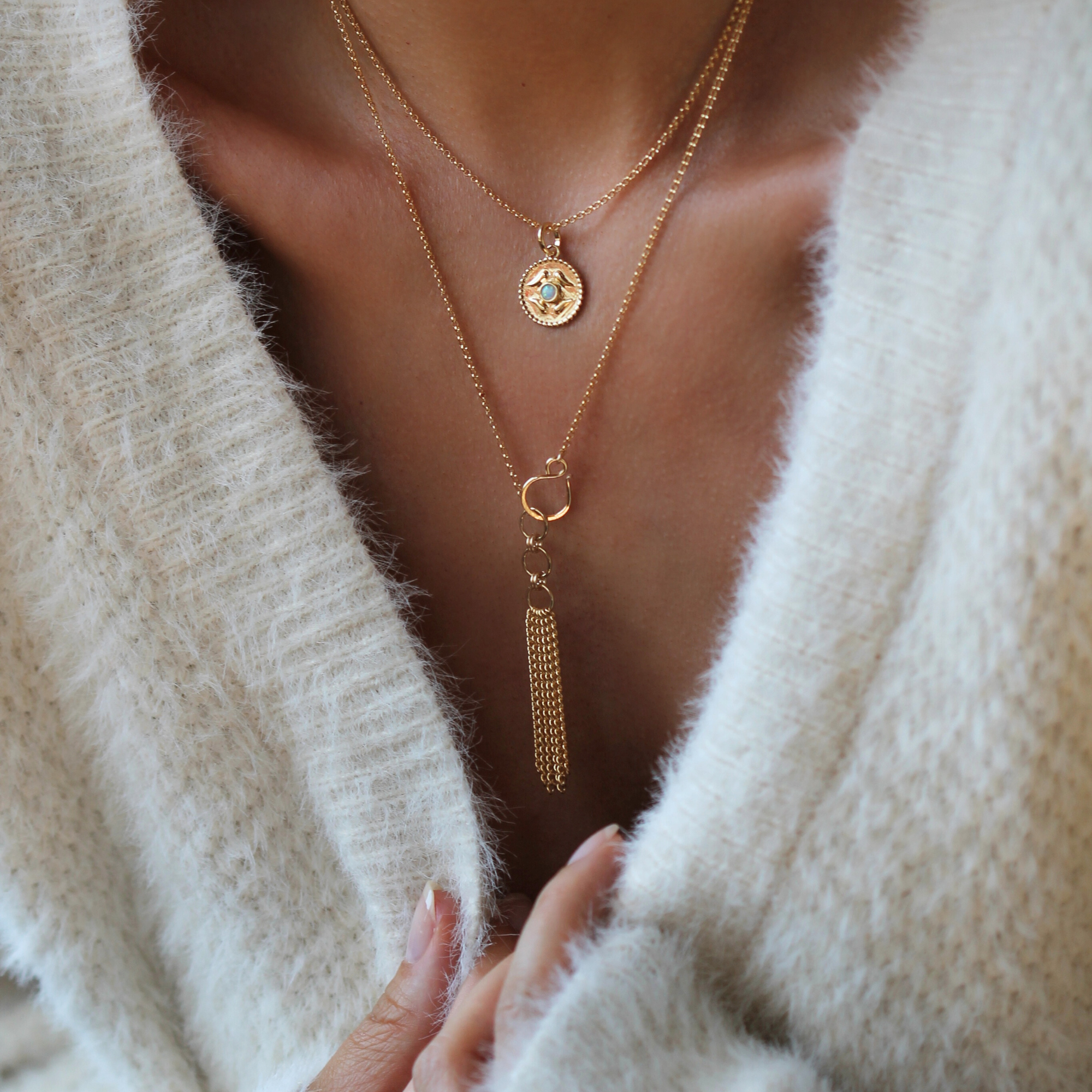 Flourish Lariat - Gold