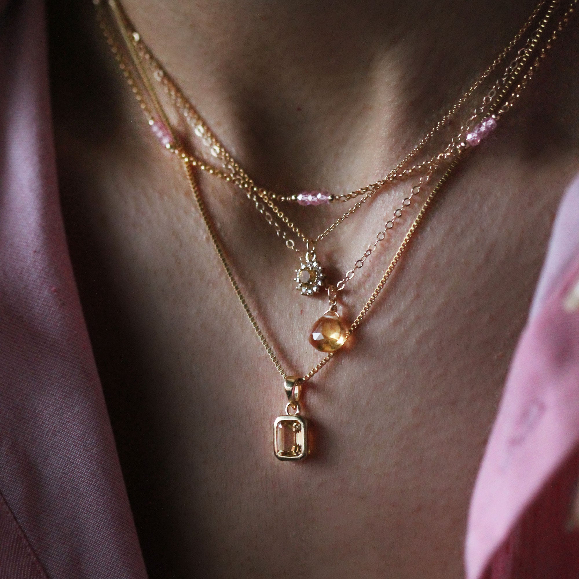 Ava Necklace - Citrine