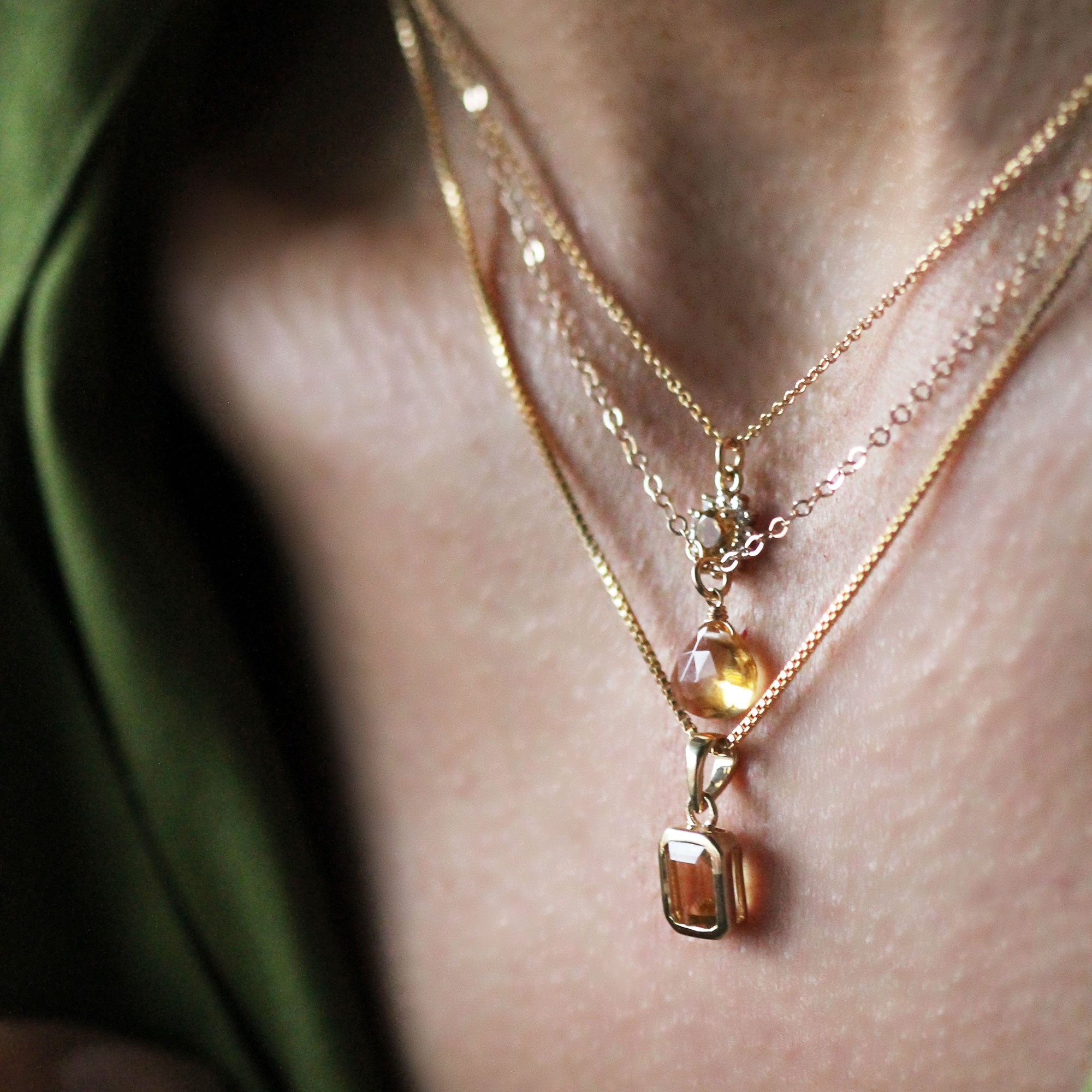 Ava Necklace - Citrine