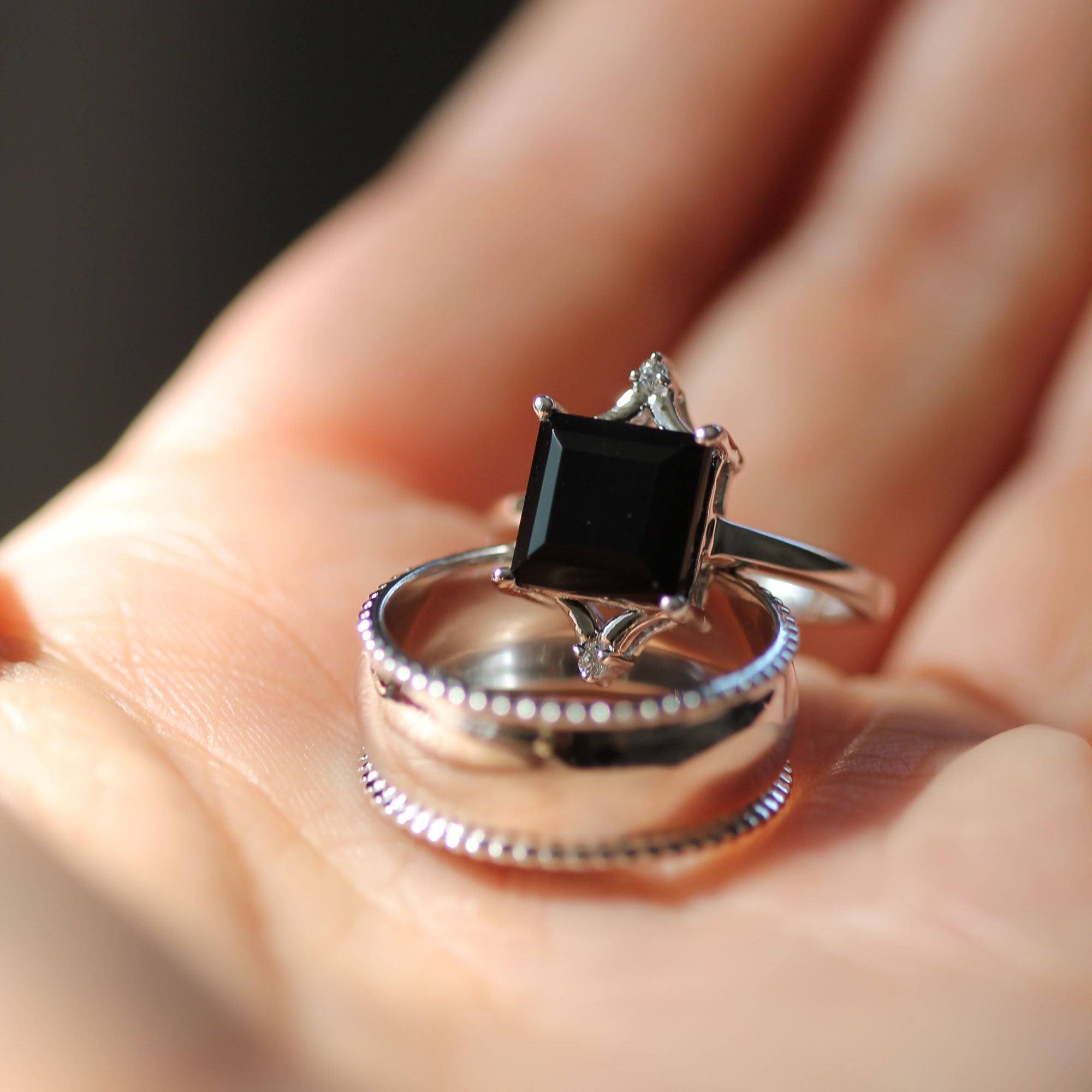 Diana Ring - Black Onyx and Silver