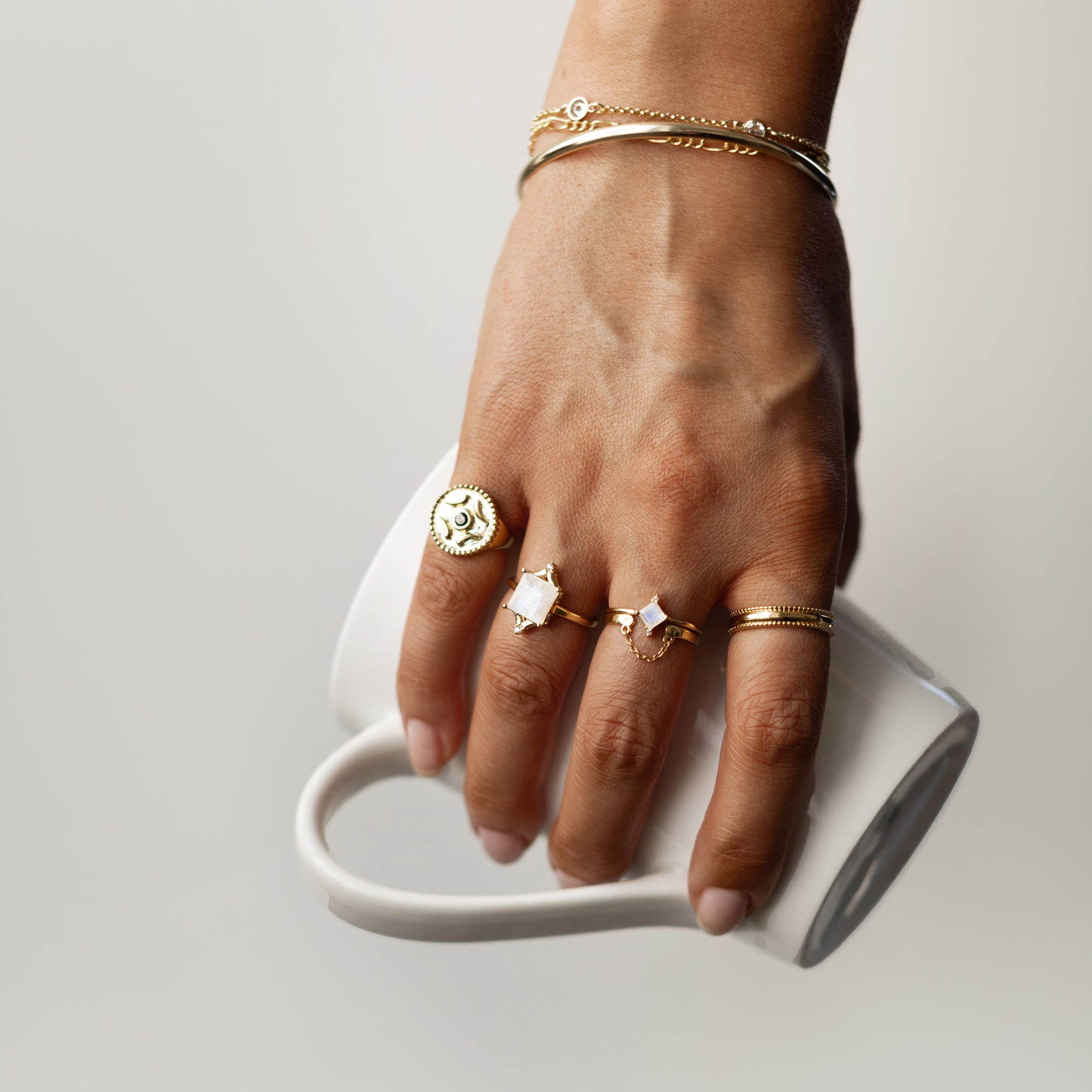 Mini Diana Ring - Moonstone