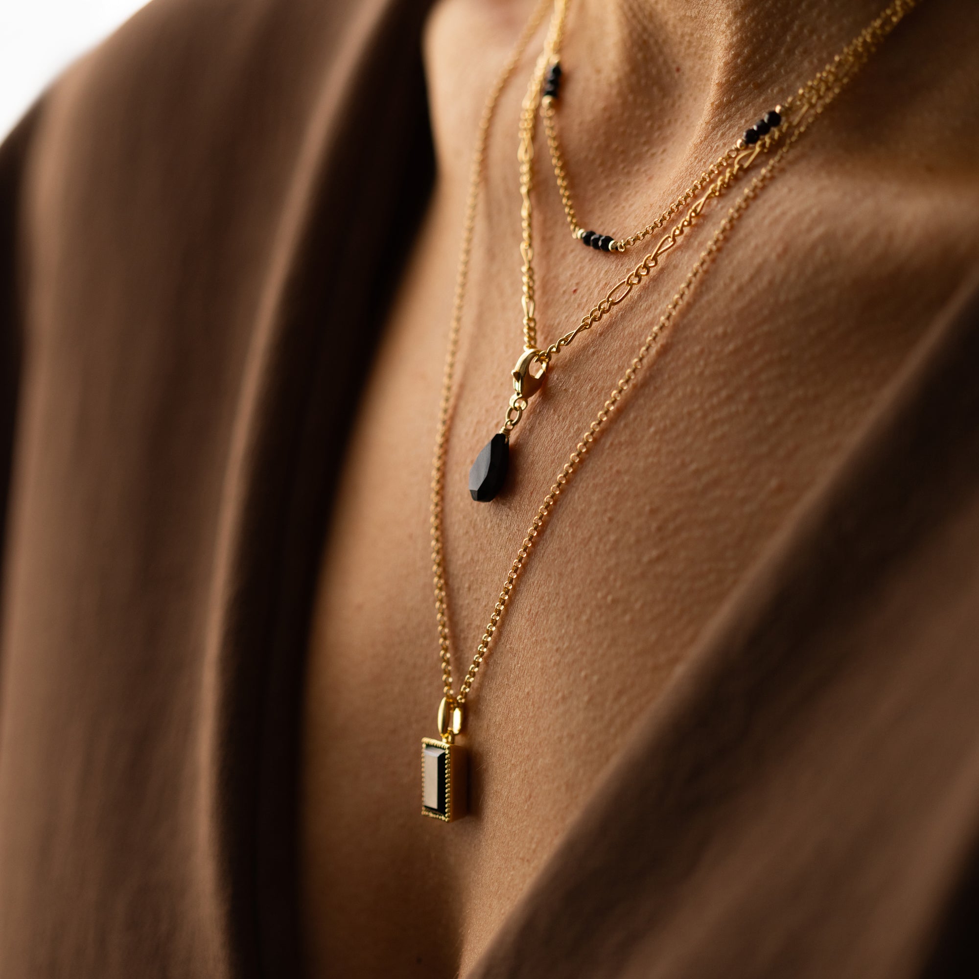 Jasmine Necklace - Black Onyx