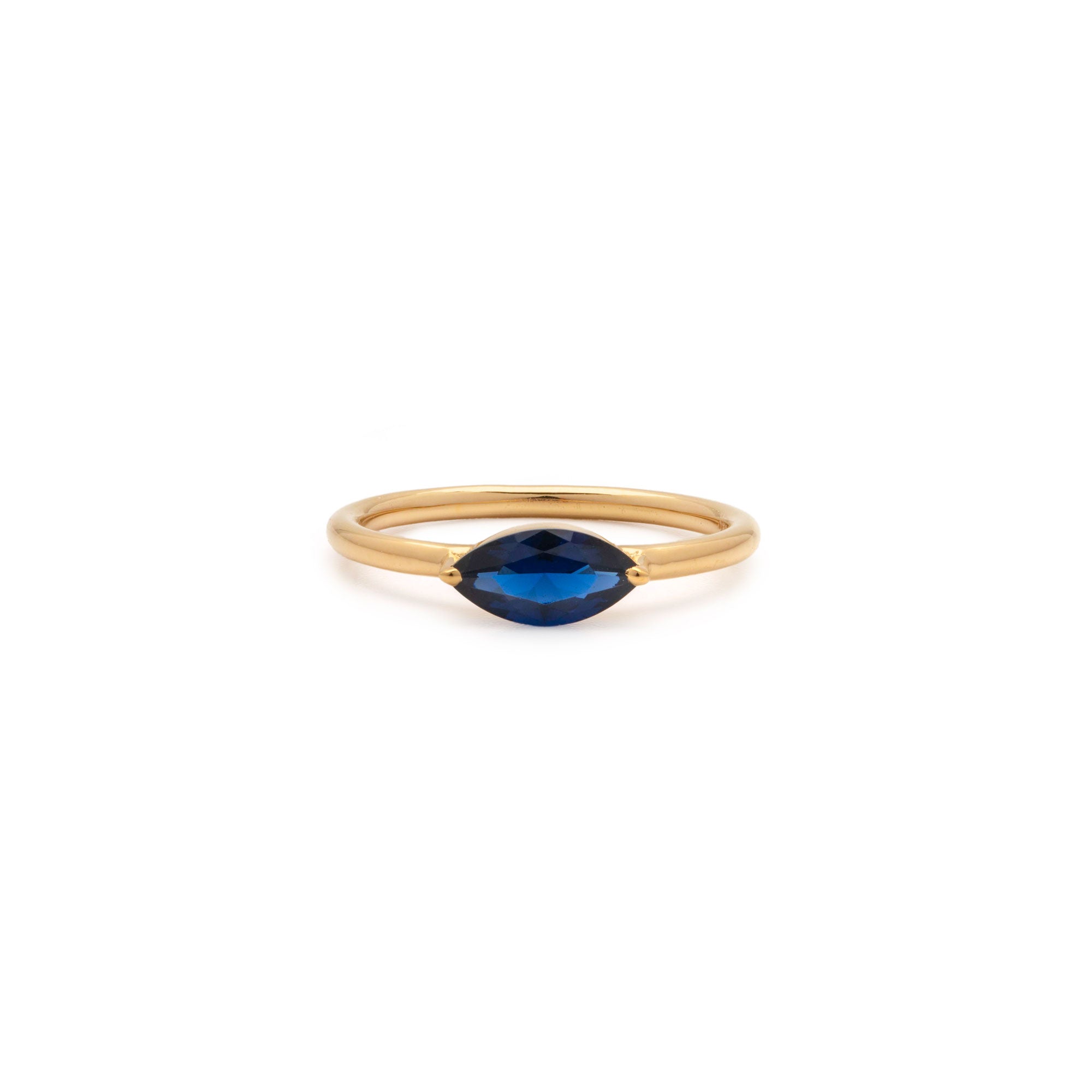 Marquis Ring - Blue Sapphire C.Z.