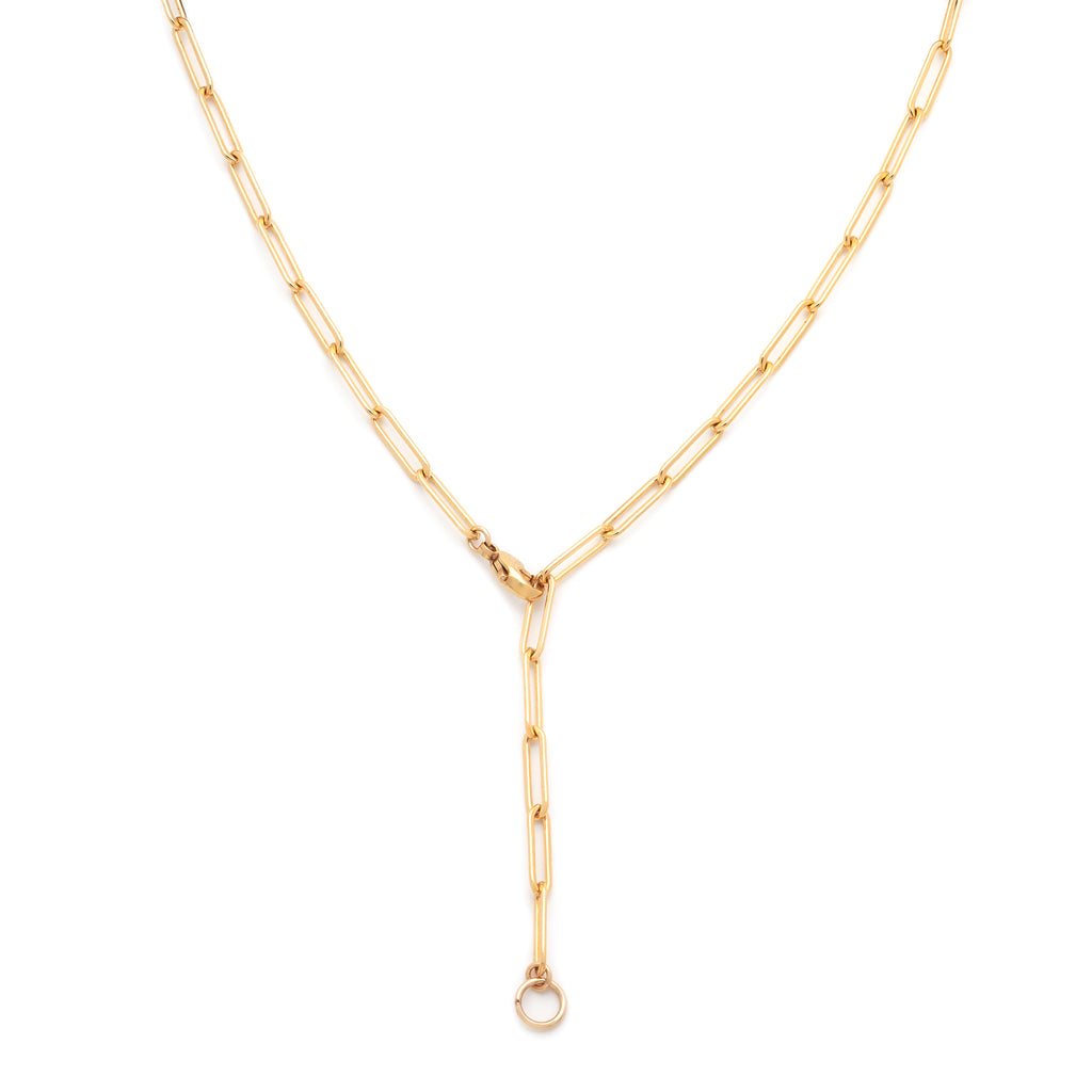 2 in 1 Paperclip Lariat - Gold